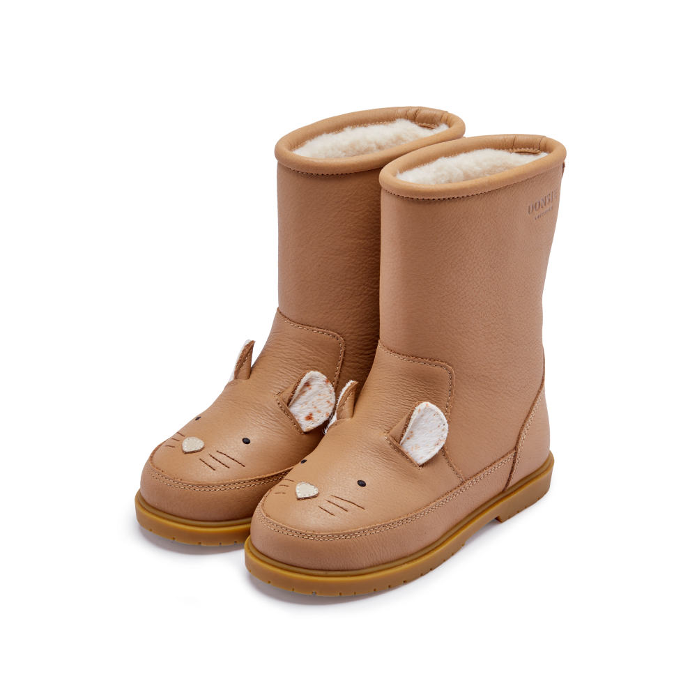 Wadudu Exclusive Boots | Mouse | Beige Leather