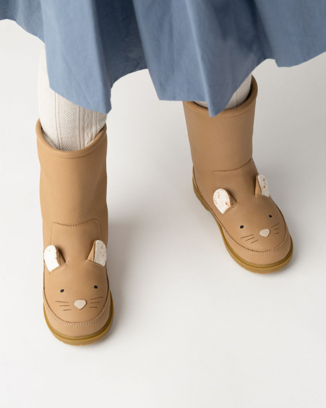 Wadudu Exclusive Boots | Mouse | Beige Leather