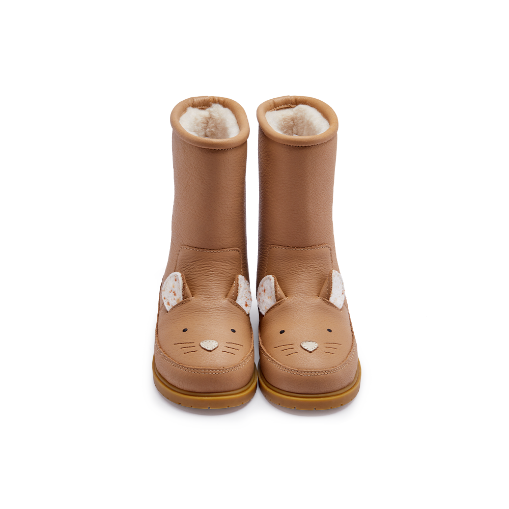 Wadudu Exclusive Boots | Mouse | Beige Leather