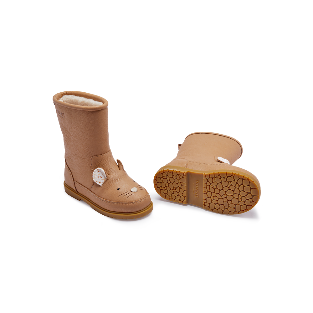 Wadudu Exclusive Boots | Mouse | Beige Leather