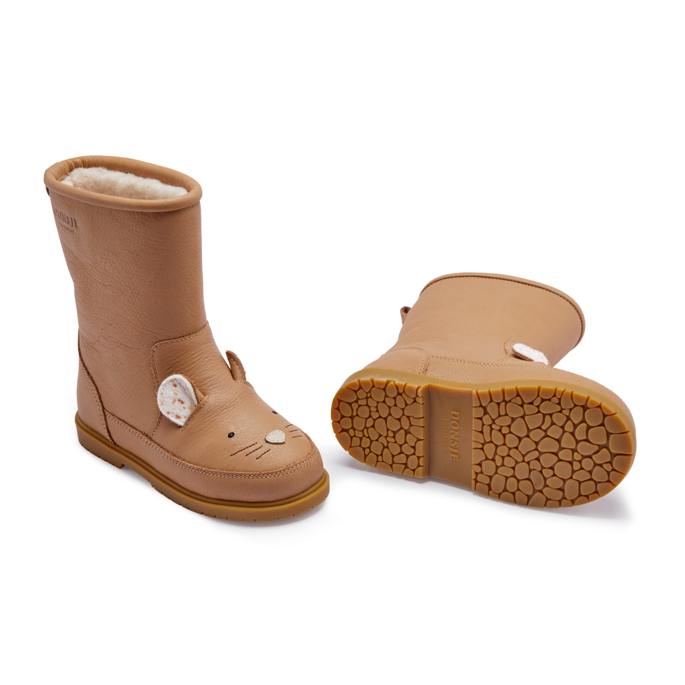 Wadudu Exclusive Boots | Mouse | Beige Leather