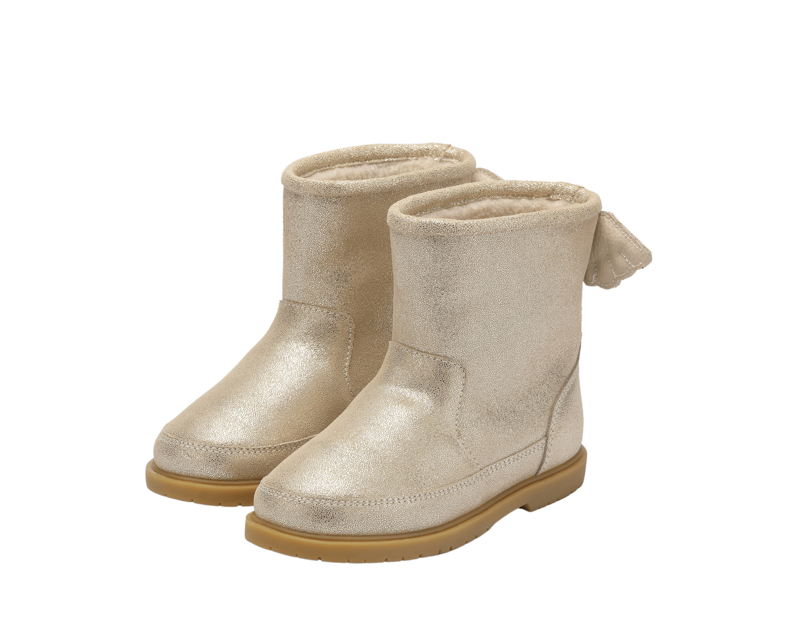 Angela Boots | Wings | Silver Metallic Leather