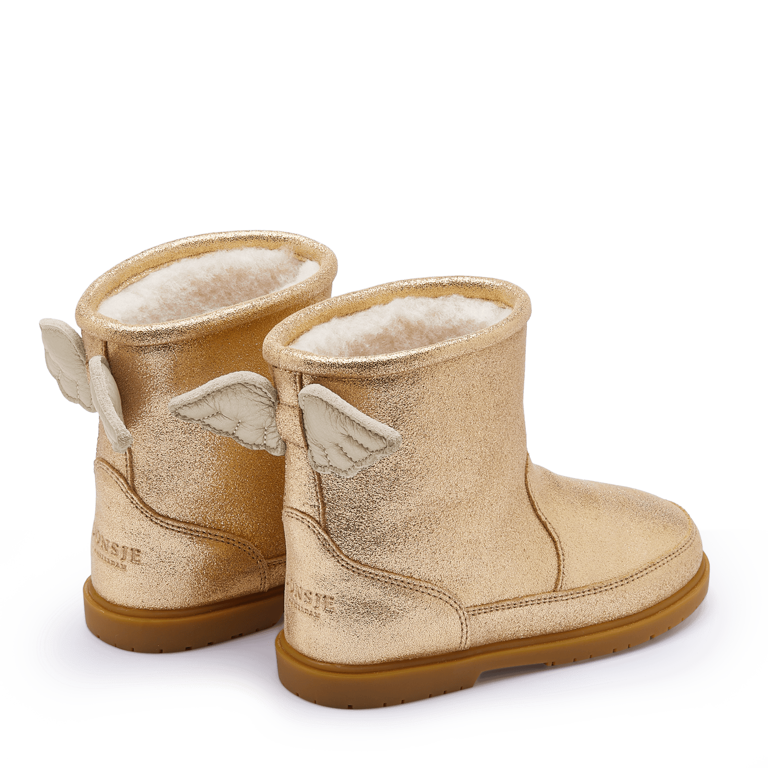 Angela Boots | Wings | Silver Metallic Leather