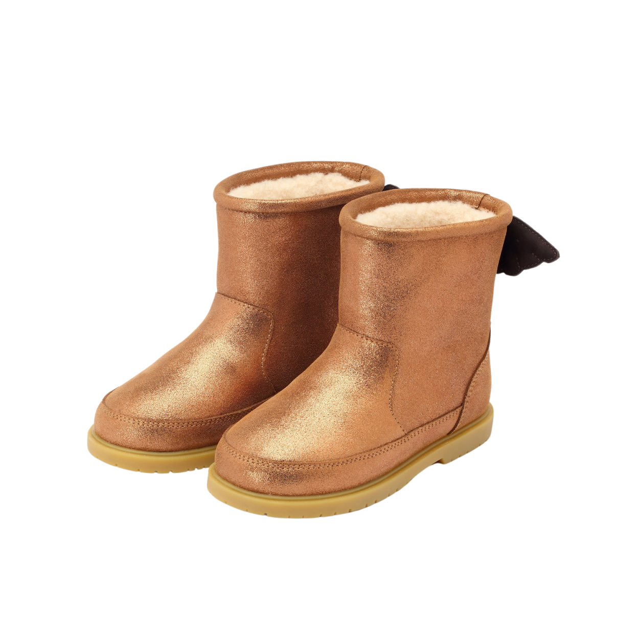 Angela Boots | Wings | Bronze Metallic Leather