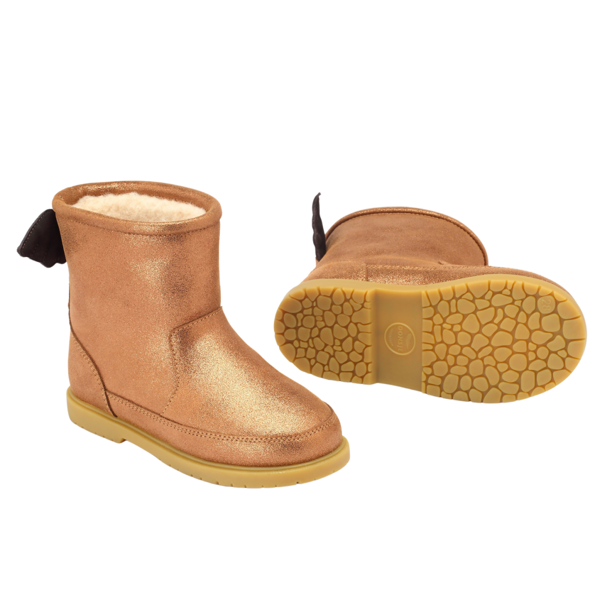 Angela Boots | Wings | Bronze Metallic Leather