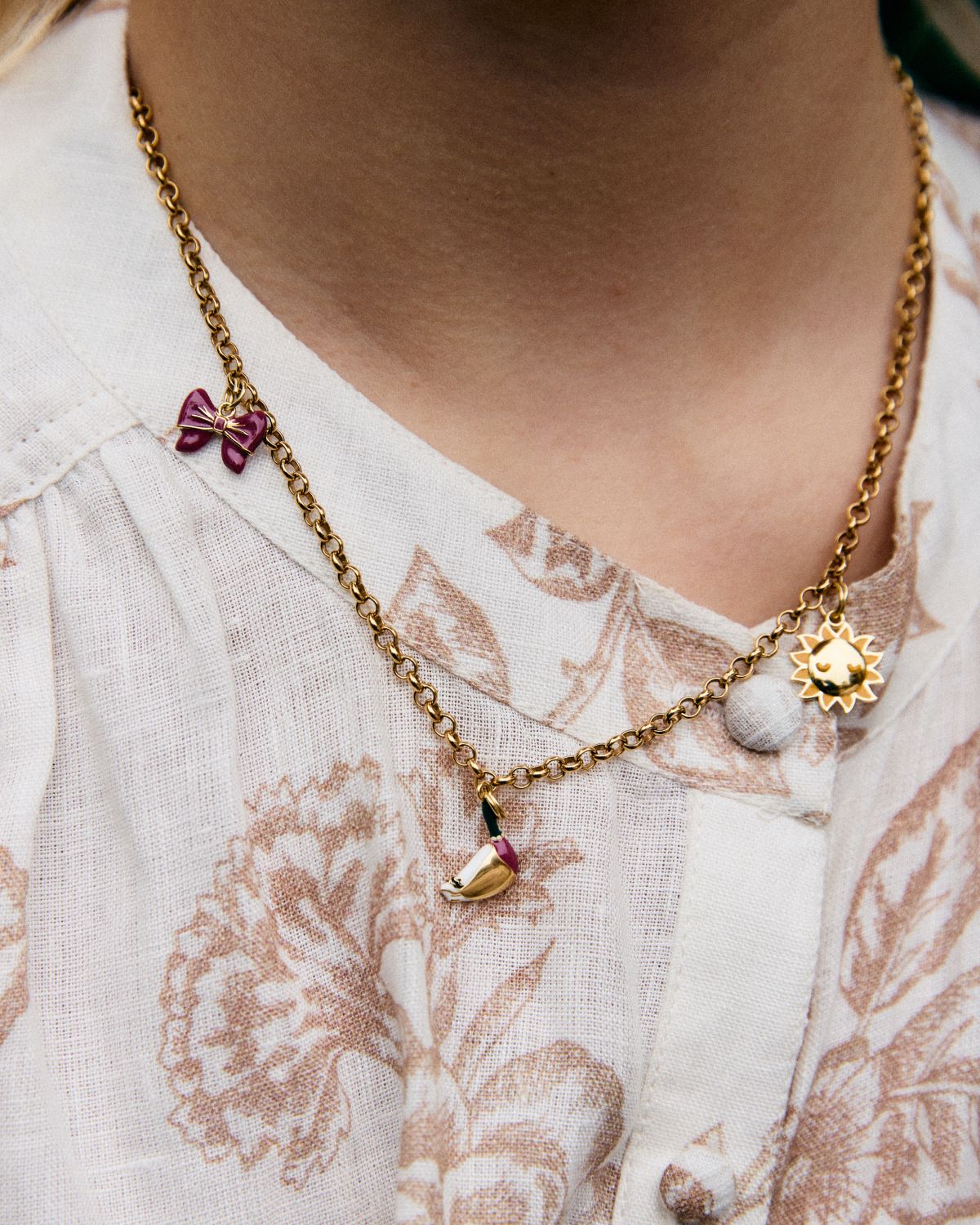 Rays of Sun Charm | Yellow Gold