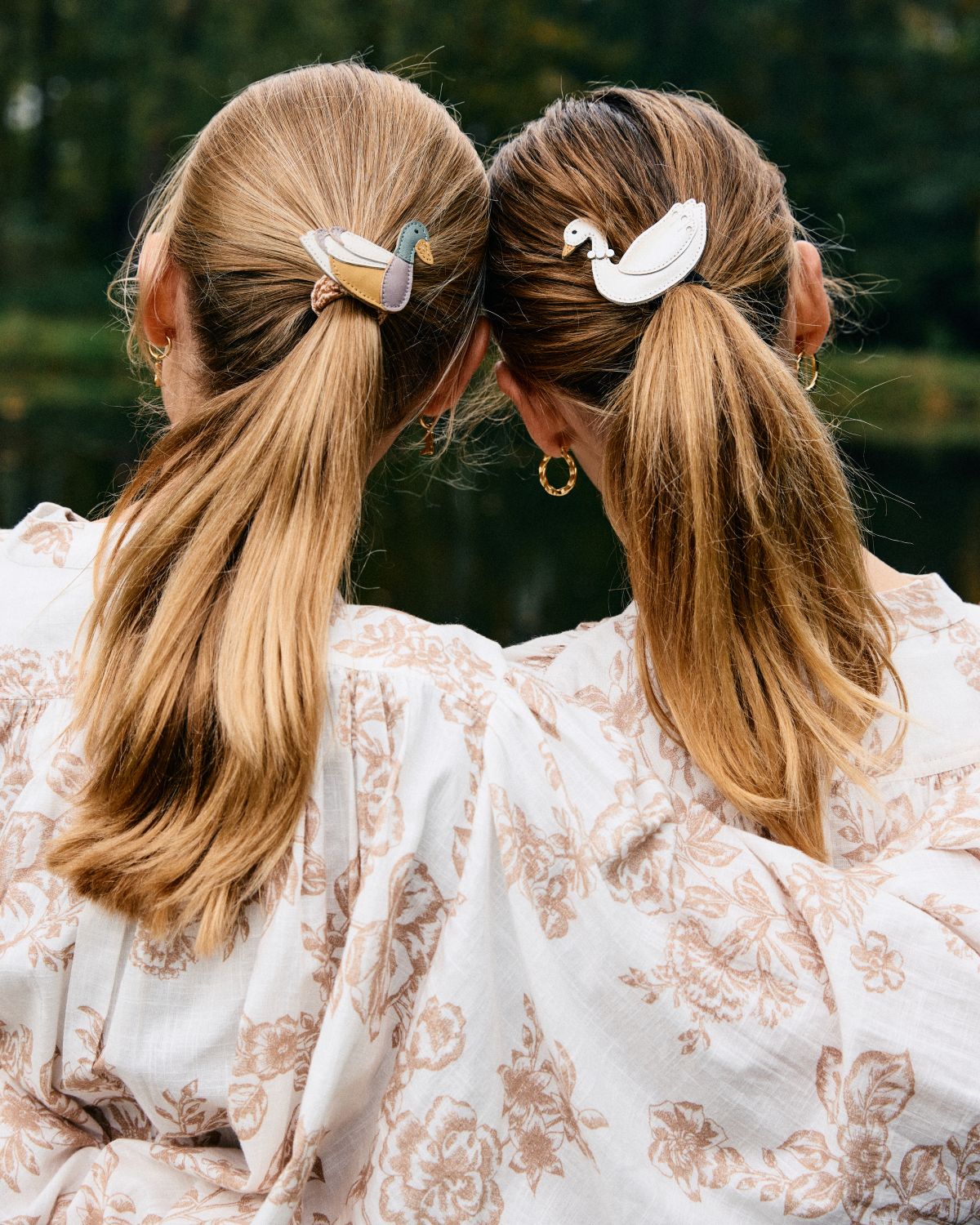 Posh Mallard Clip | Dark Lavender Sheep Leather