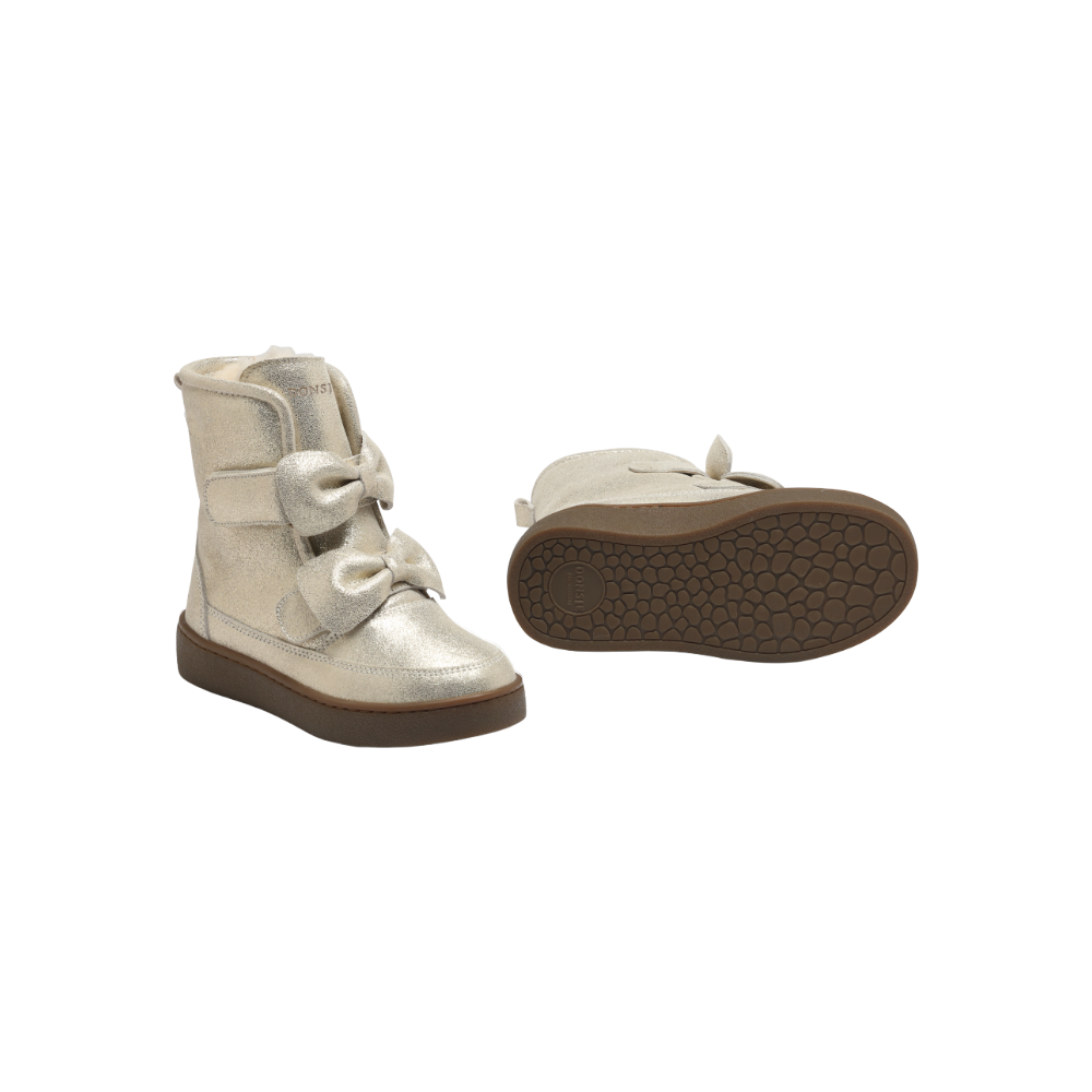 Isa Exclusive Boots | Silver Metallic Leather