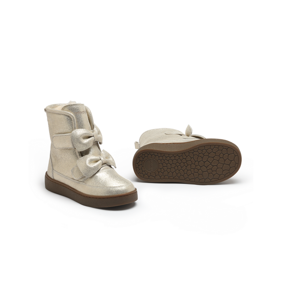 Isa Exclusive Boots | Silver Metallic Leather