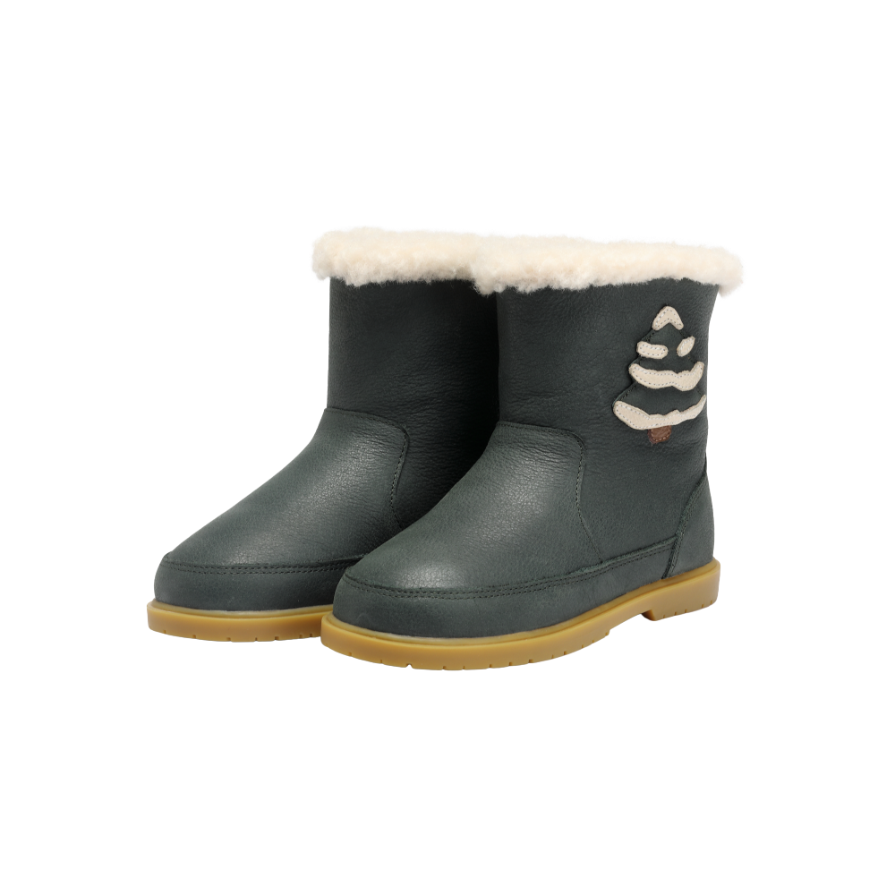 Trene Boots | Christmas Tree | Deep Green Leather