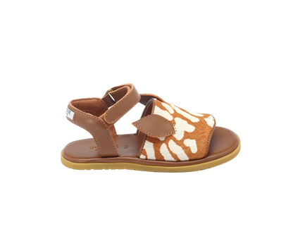 Lara Sandals | Bambi | Brown Spotted Cow Hair