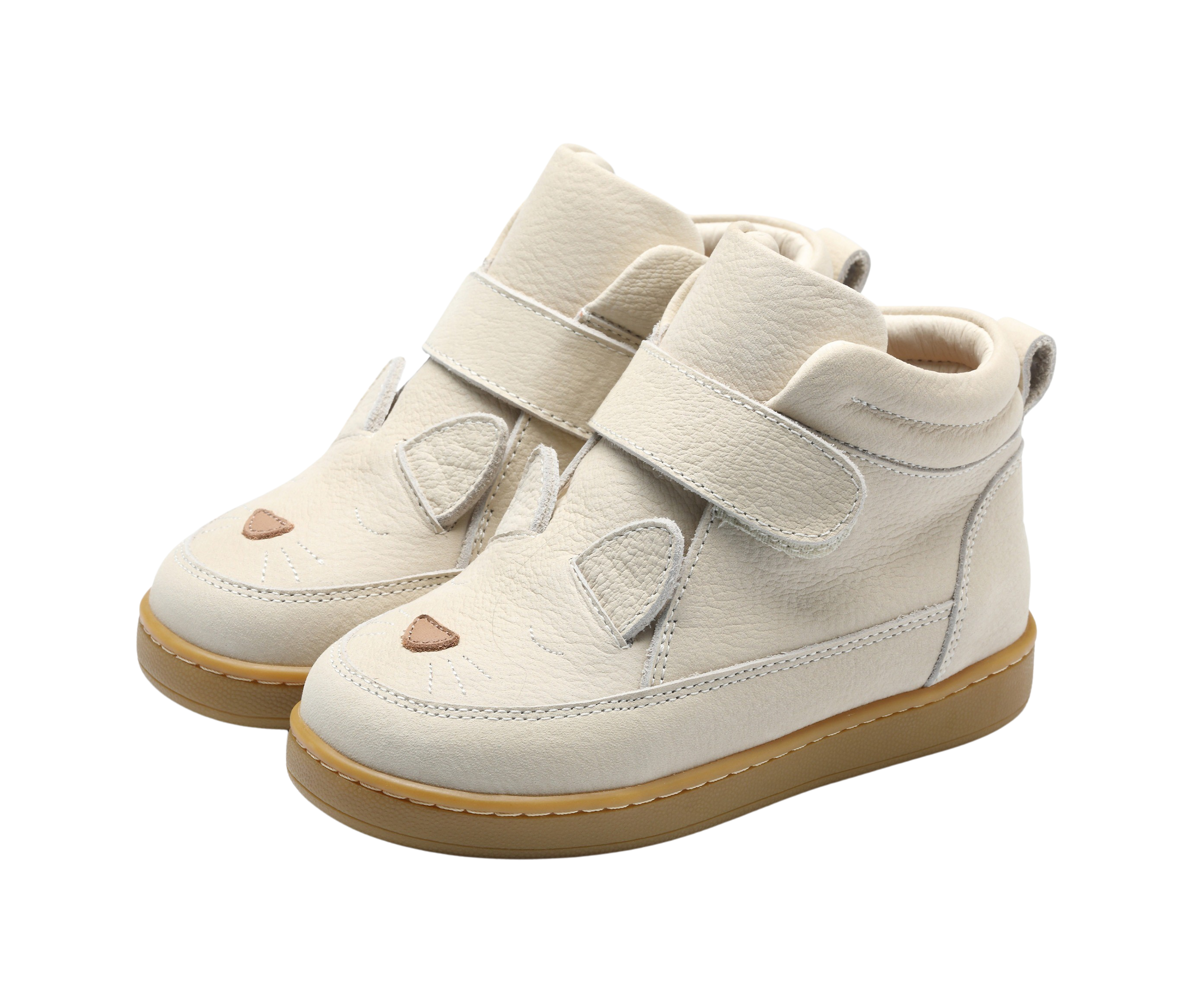 Qika Sneakers | Kitten | Cream Betting Leather