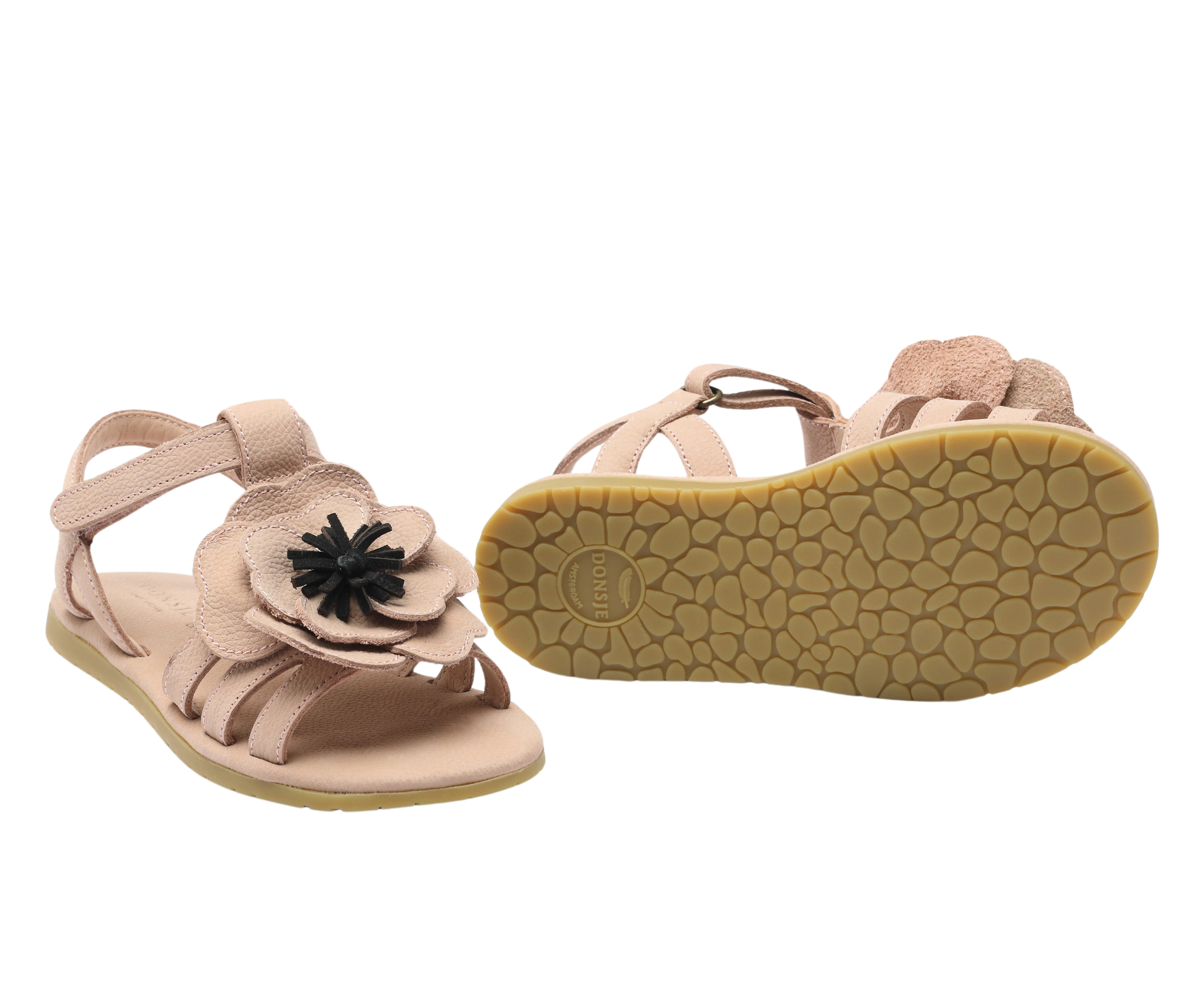 Iles Fields Sandals | Anemone | Coral Betting Leather