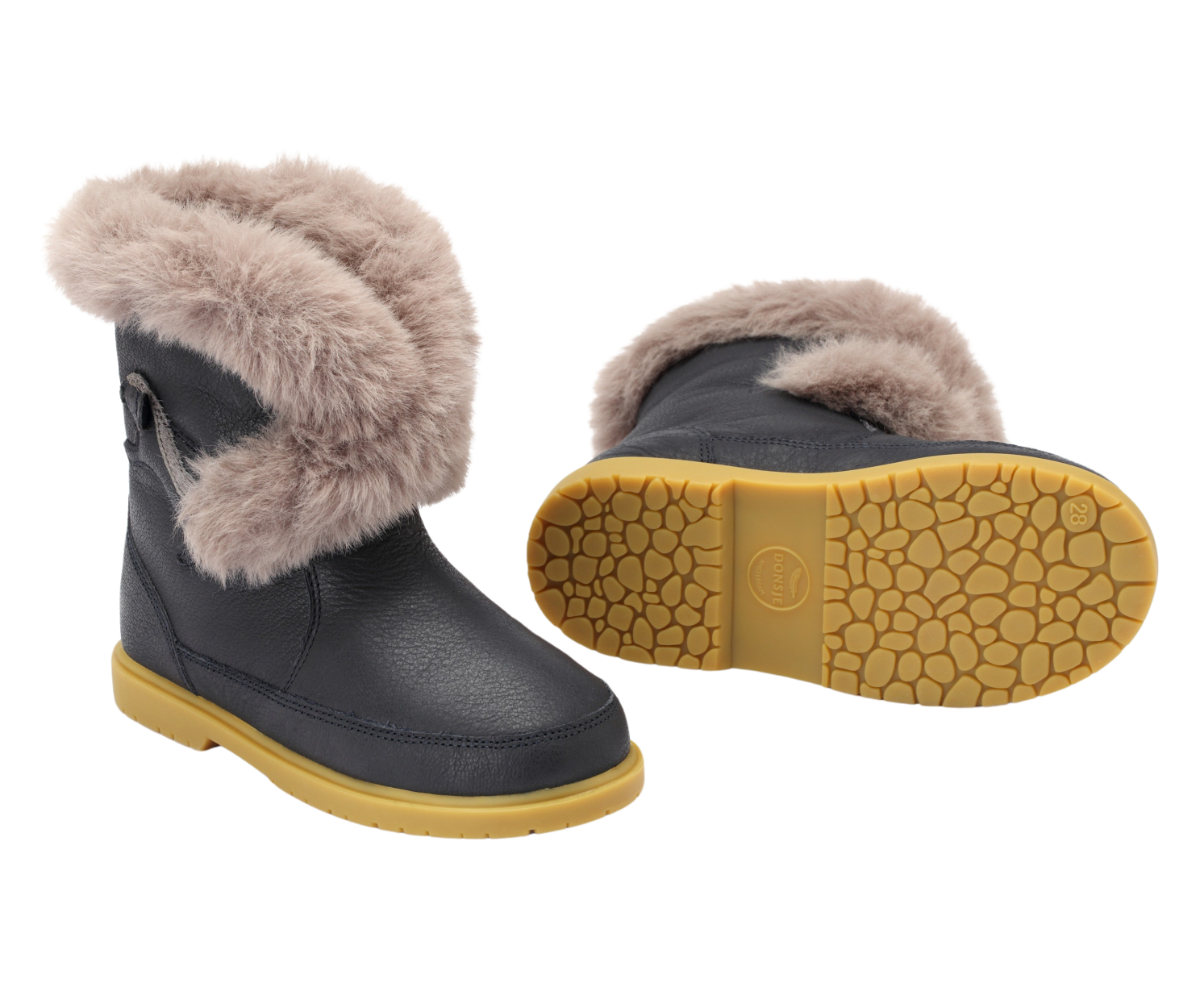 Tusi Boots | Skunk | Navy Leather