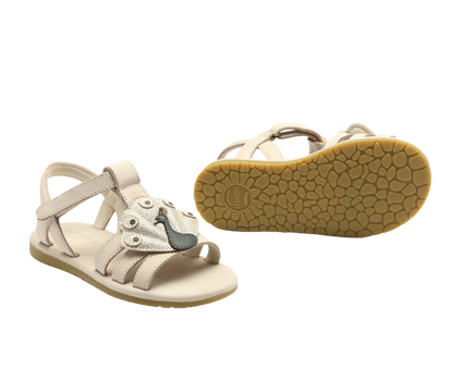 Zuza Sandals | Peacock | Ivory Leather