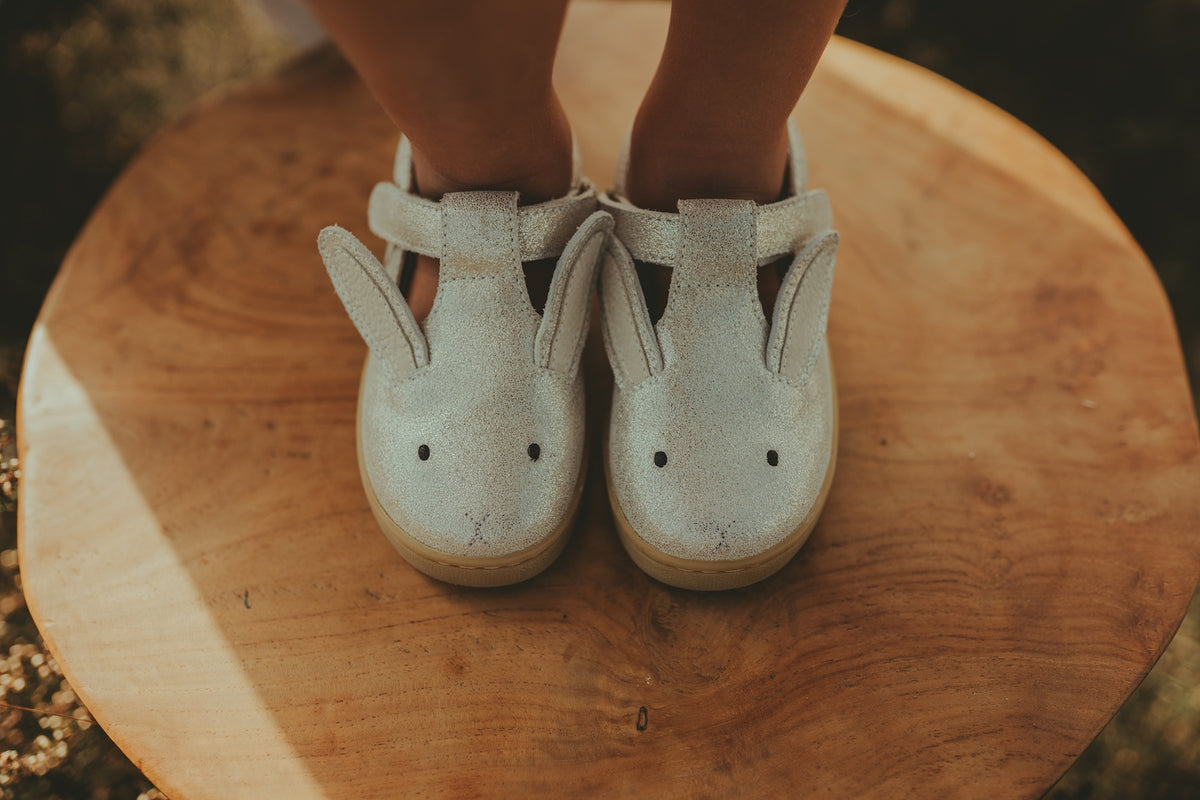 Qesterre Shoes | Bunny | Silver Metallic Leather