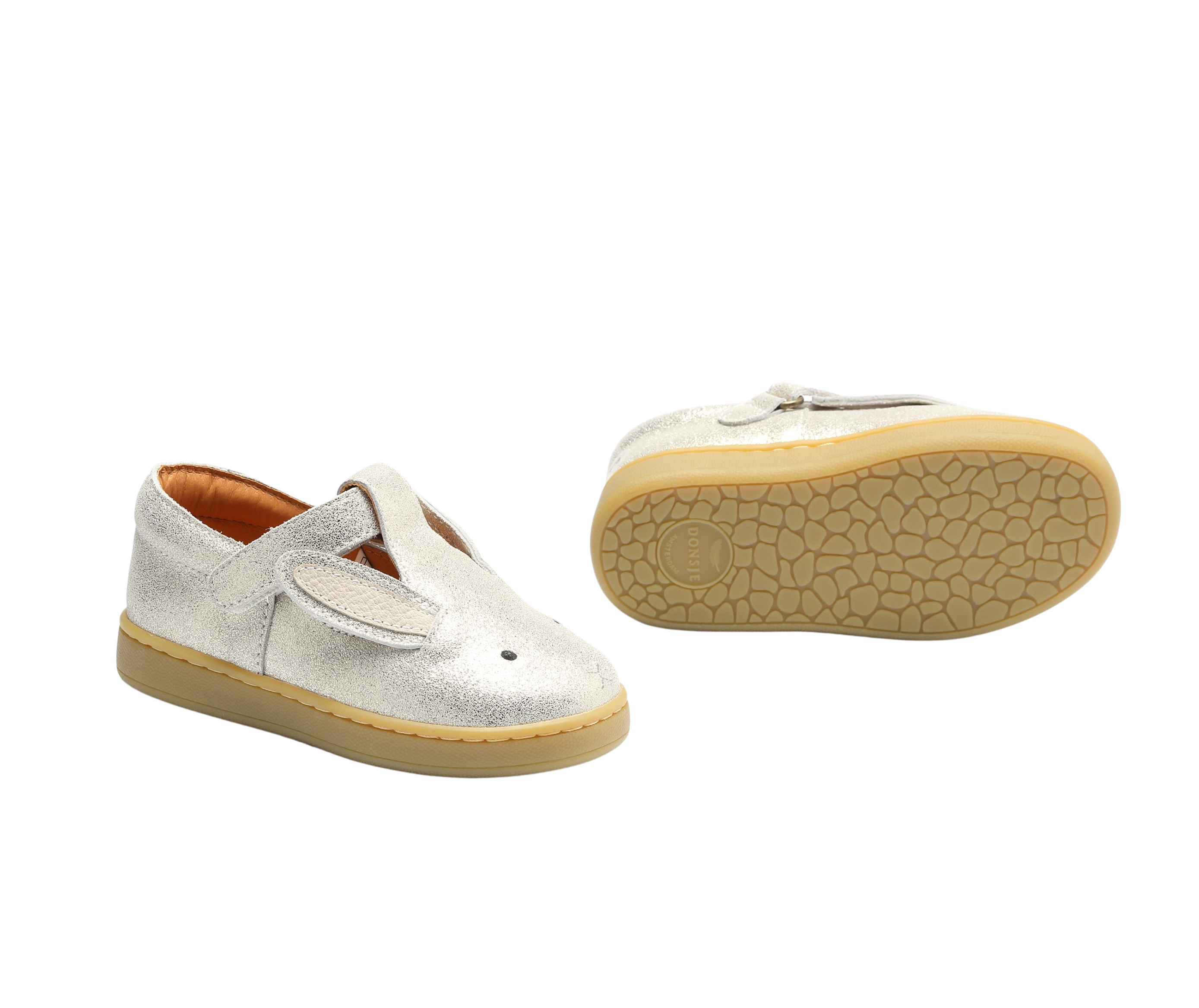 Qesterre Shoes | Bunny | Silver Metallic Leather