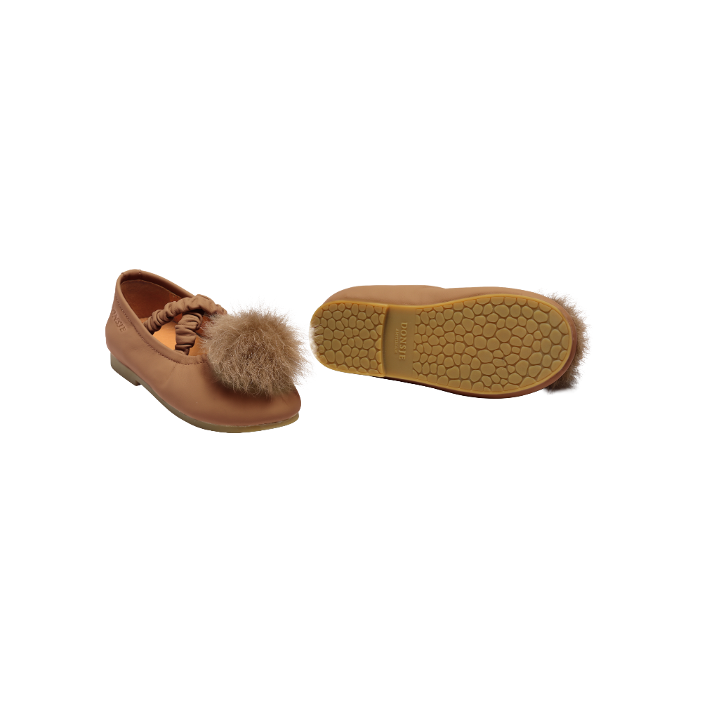 Izebella Ballerinas | Walnut Sheep Leather