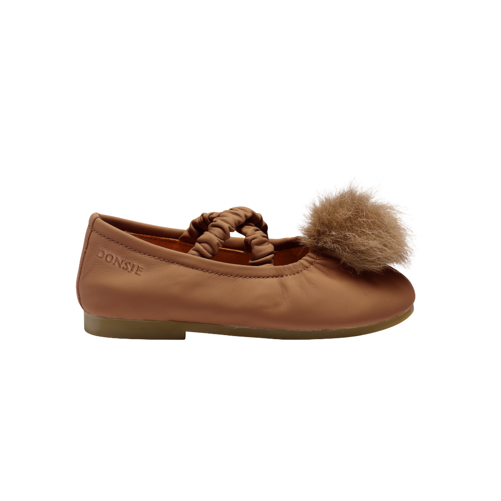 Izebella Ballerinas | Walnut Sheep Leather
