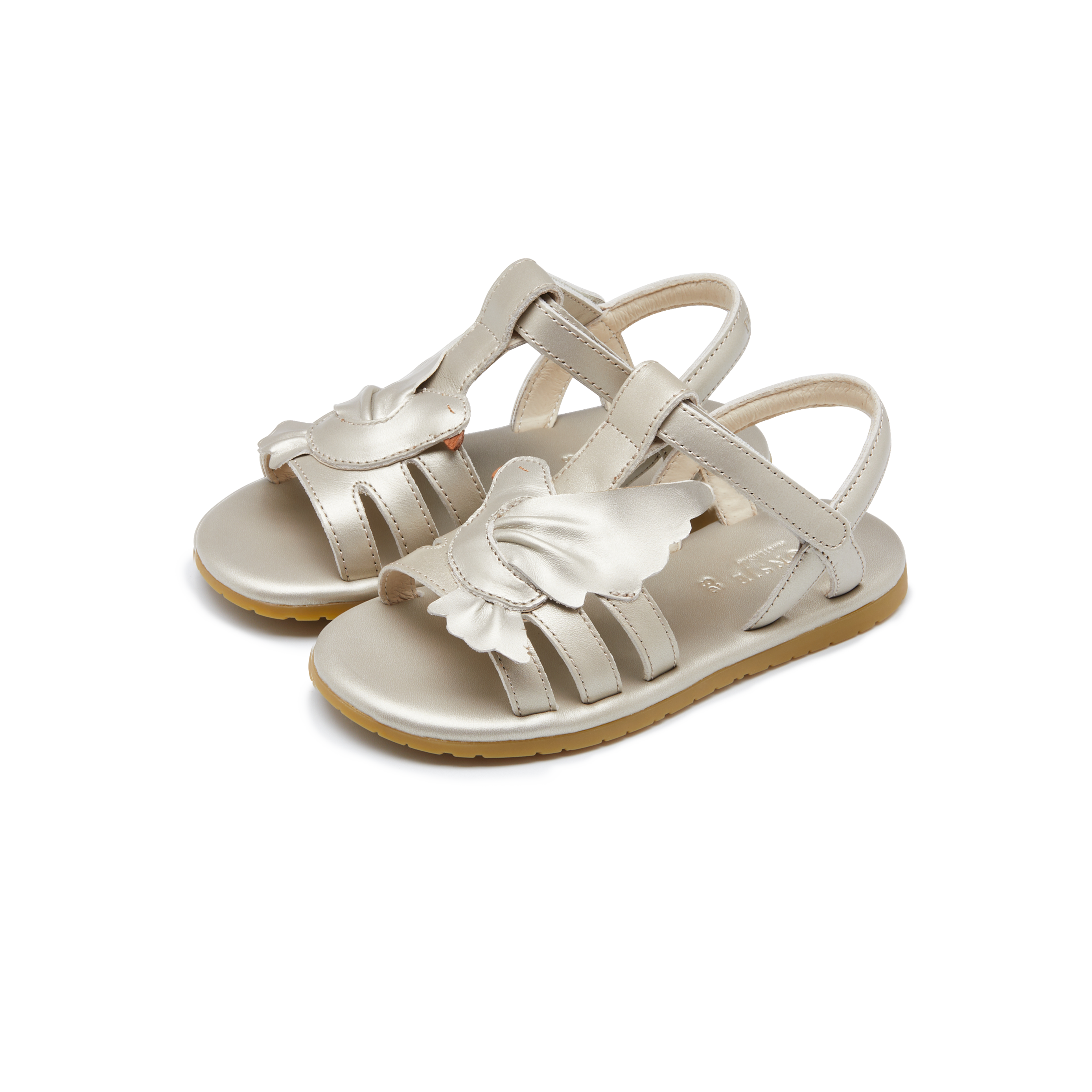 Fiyola Sandals | Dove | Off White Metallic Leather