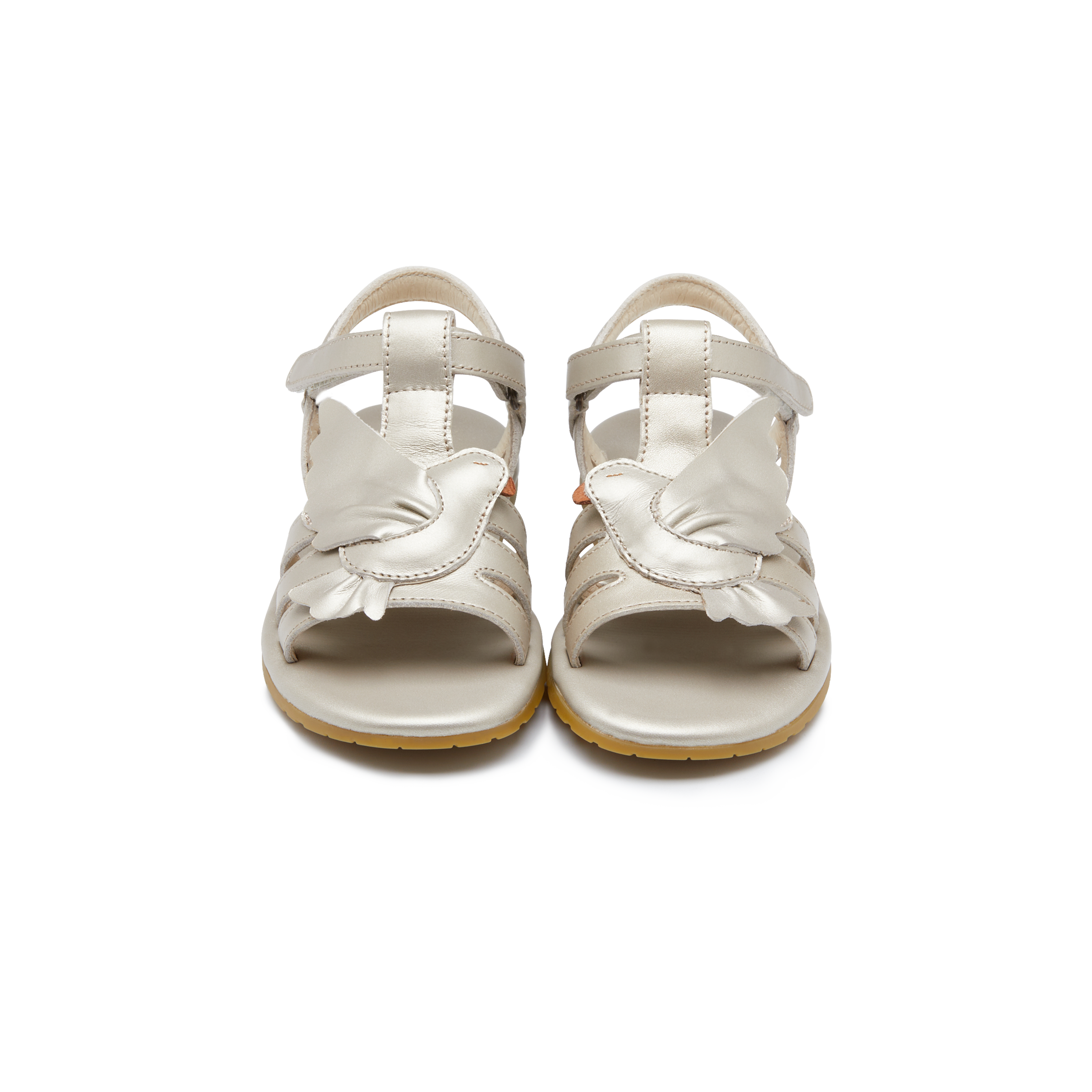 Fiyola Sandals | Dove | Off White Metallic Leather
