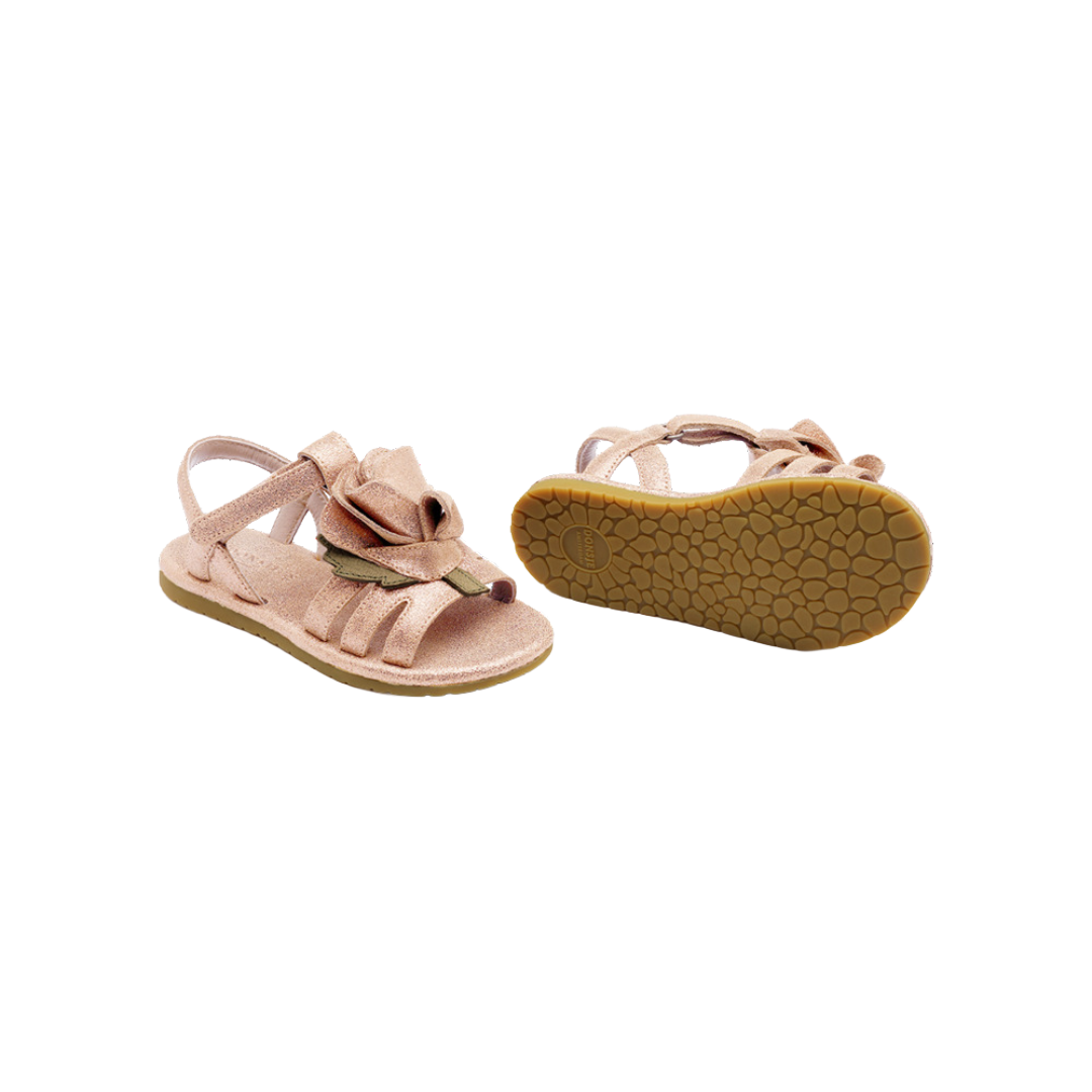 Fiyola Sandals | Rose | Powder Metallic Leather