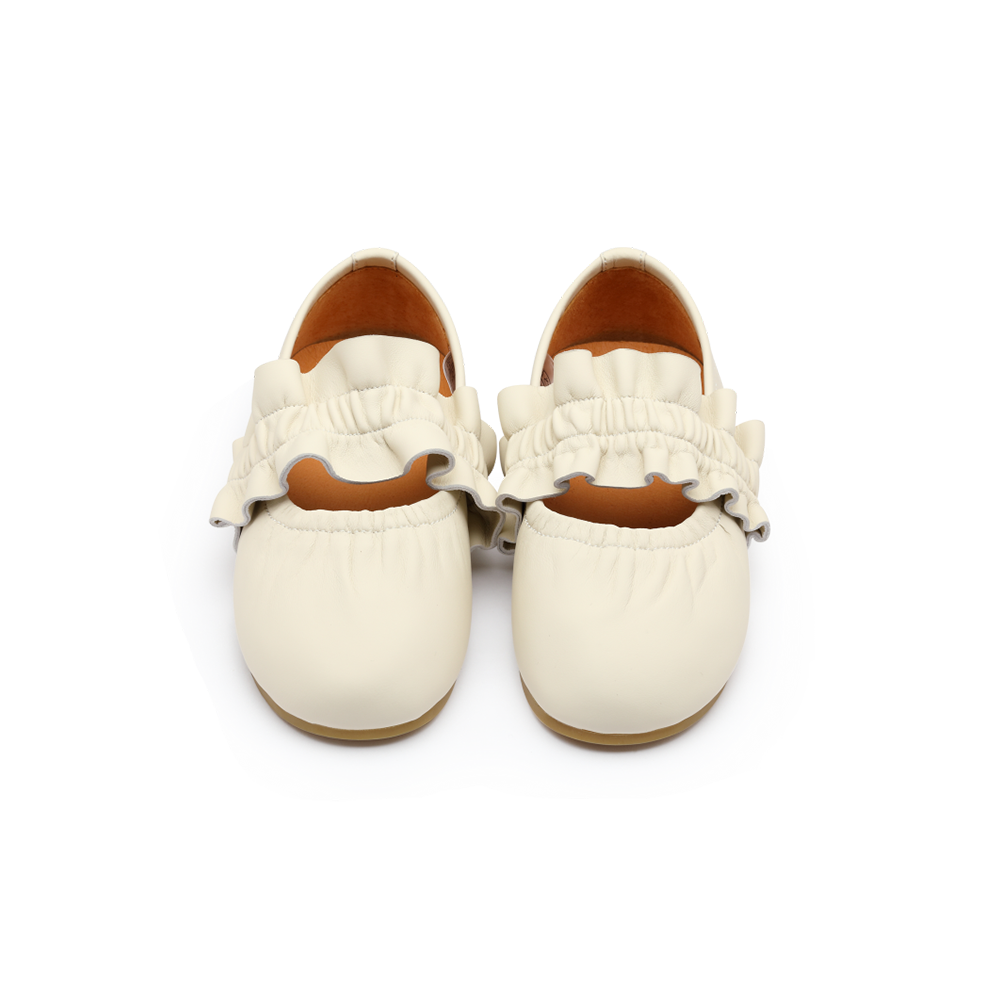 Iffie Ballerinas | Cream Sheep Leather