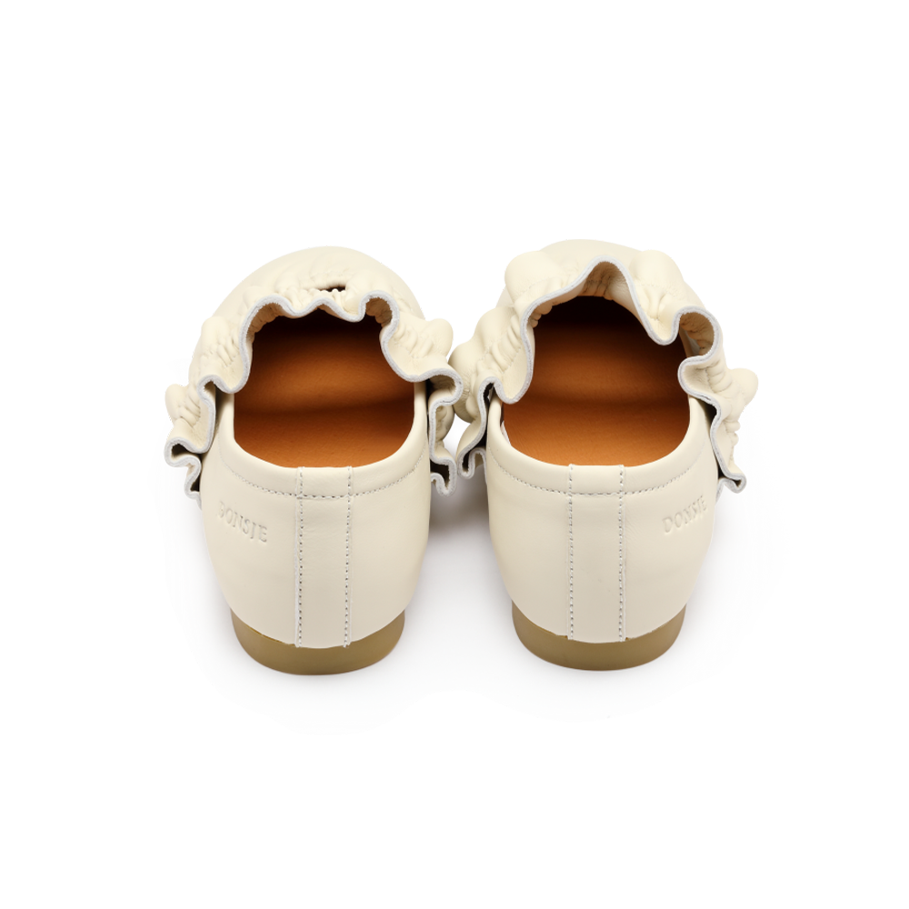 Iffie Ballerinas | Cream Sheep Leather