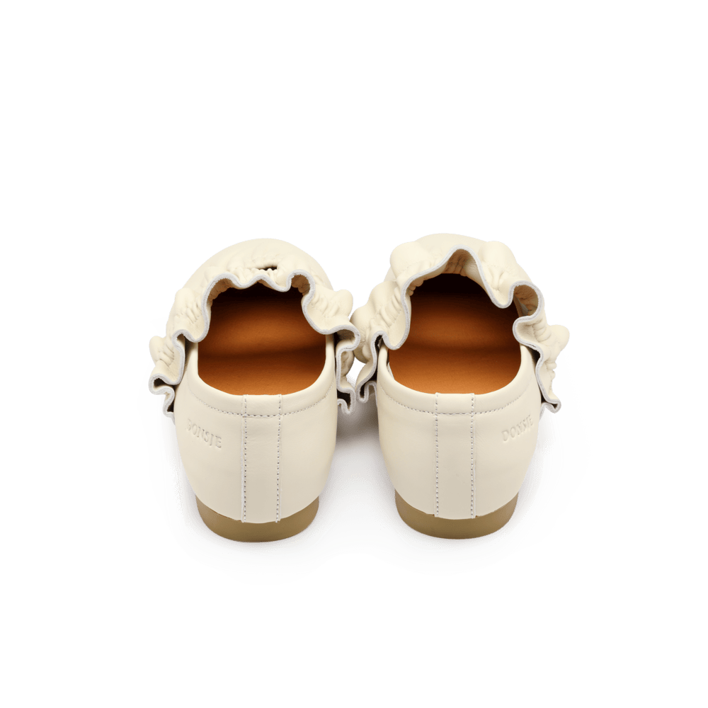 Iffie Ballerinas | Cream Sheep Leather