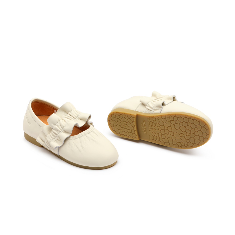 Iffie Ballerinas | Cream Sheep Leather