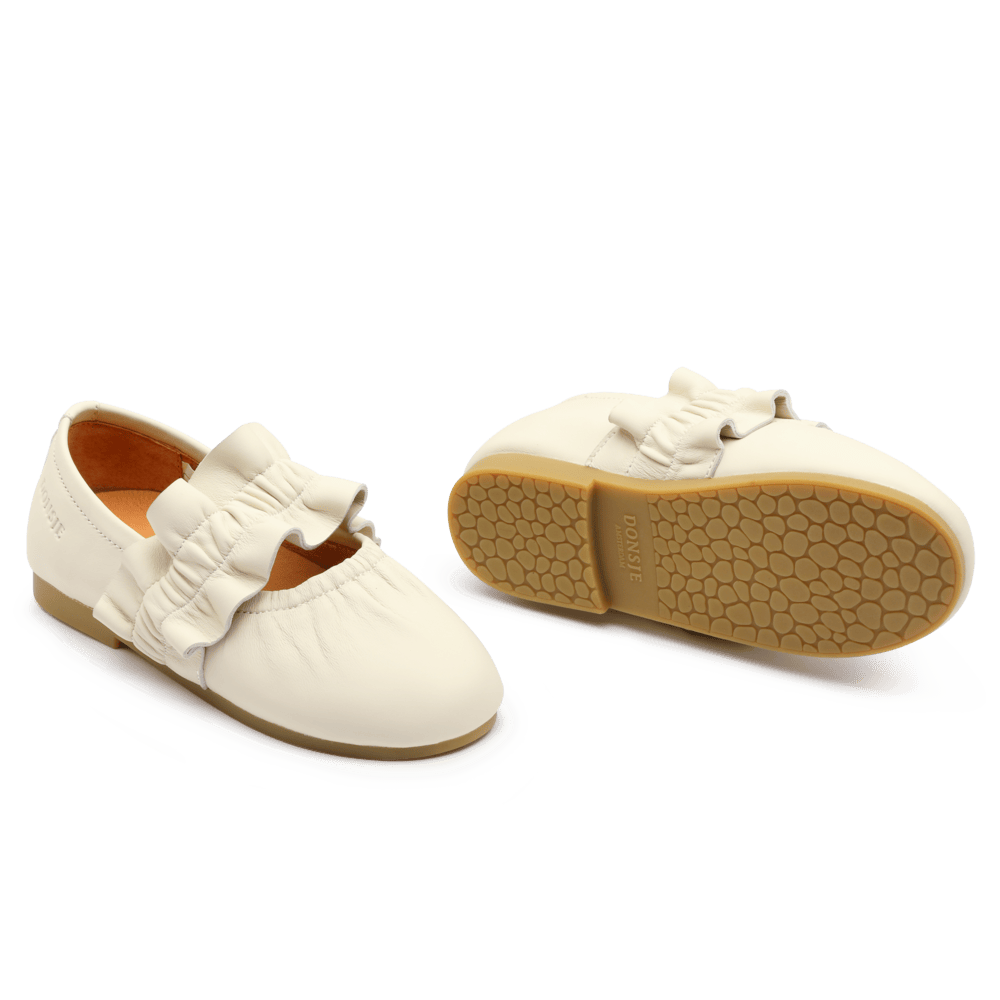 Iffie Ballerinas | Cream Sheep Leather