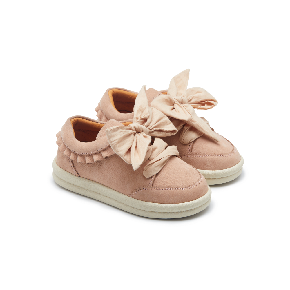 Lexley Sneakers | Coral Betting Leather