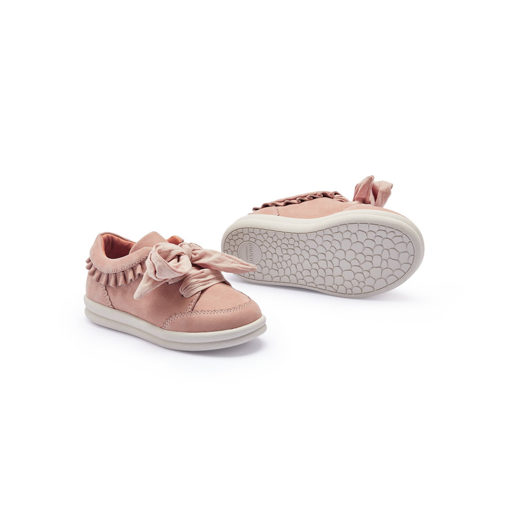 Lexley Sneakers | Coral Betting Leather