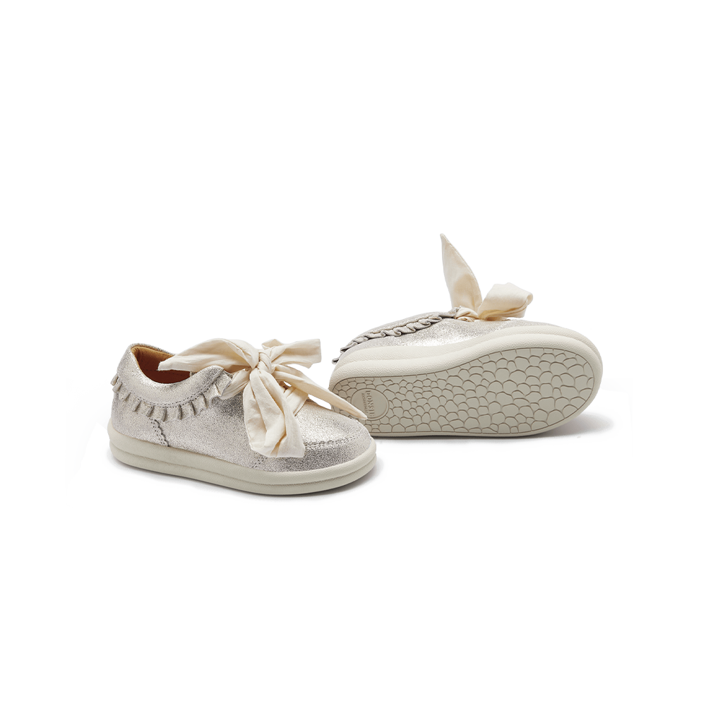 Lexley Sneakers | Silver Metallic Leather
