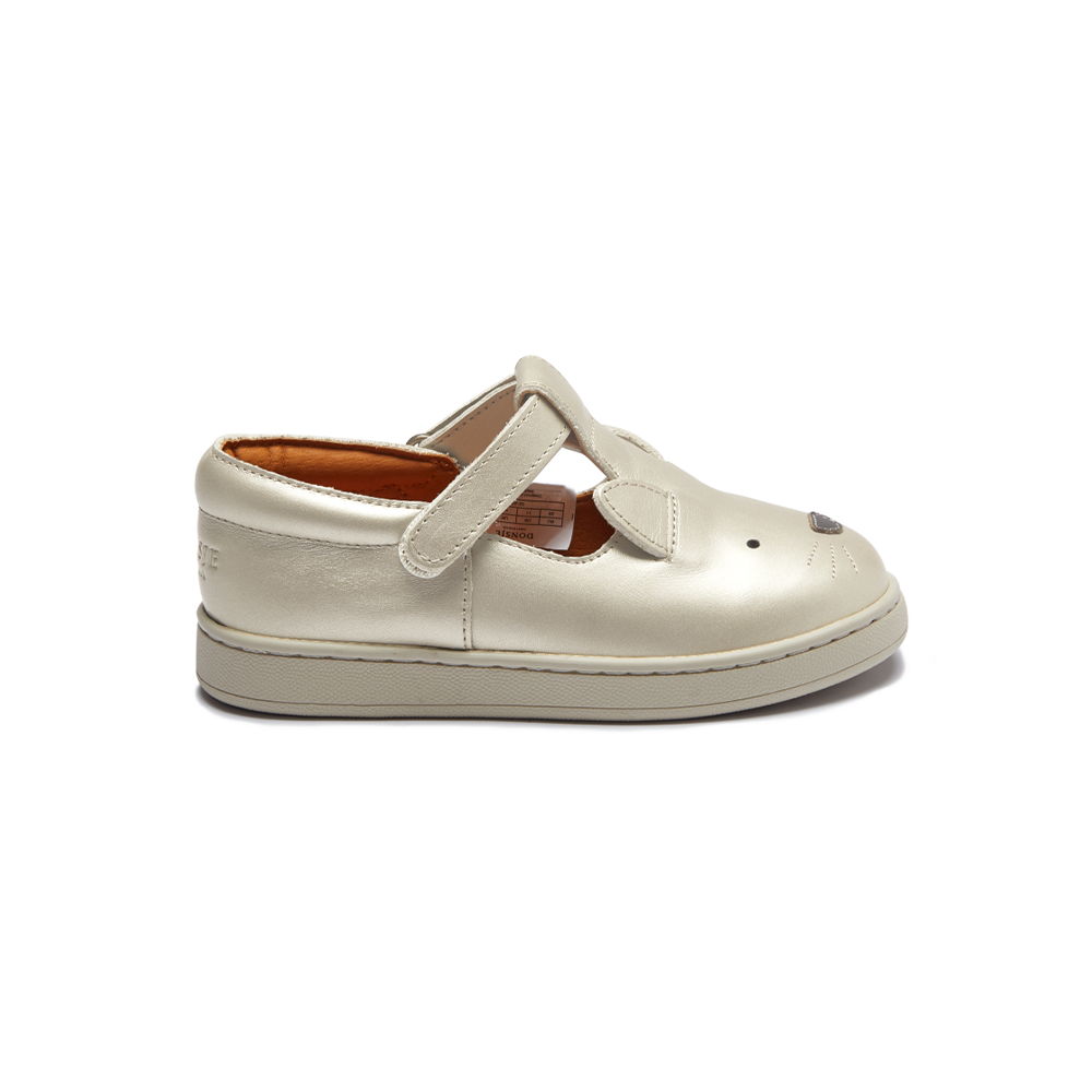 Esterre Shoes | Cat | Off White Metallic Leather