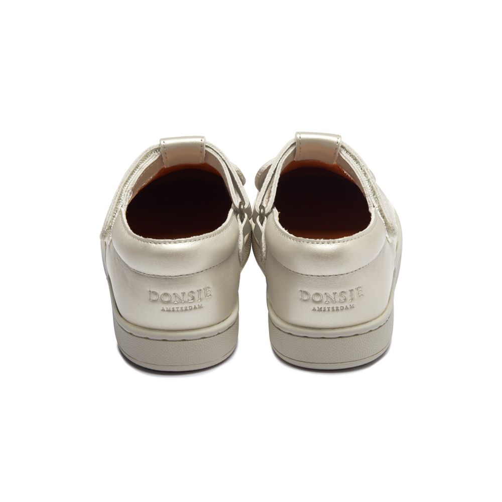 Esterre Shoes | Cat | Off White Metallic Leather