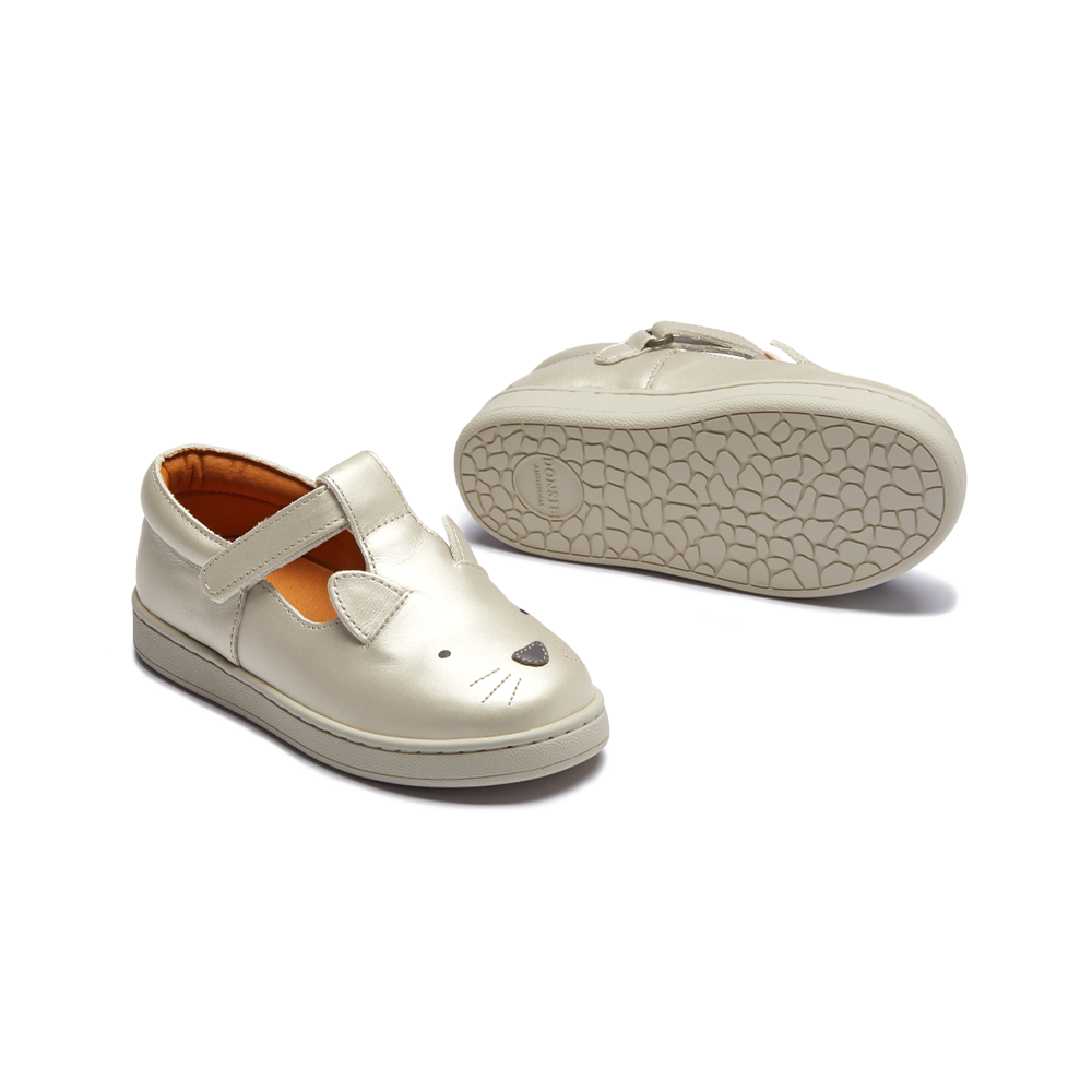 Esterre Shoes | Cat | Off White Metallic Leather