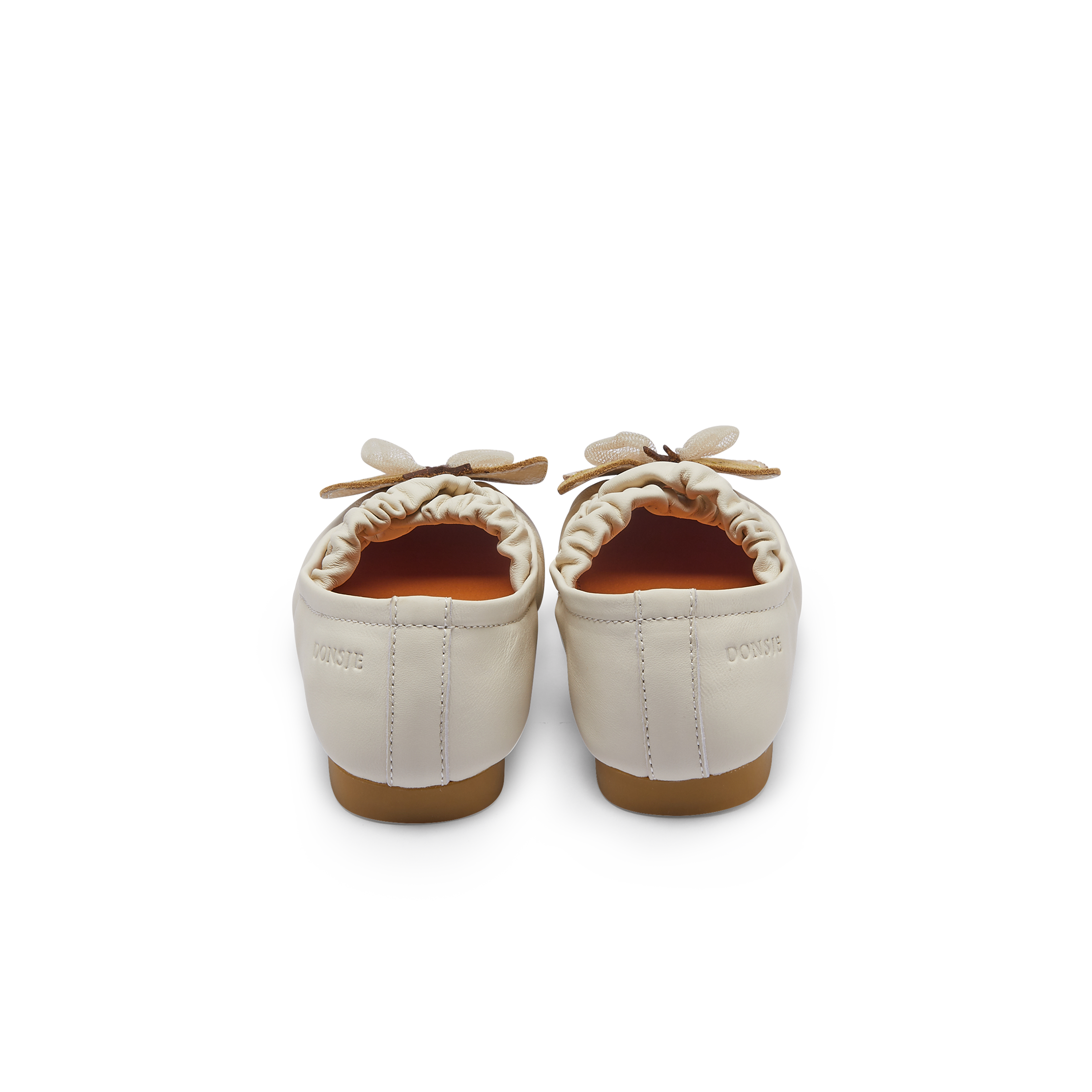 Mileni Ballerinas | Cream Sheep Leather