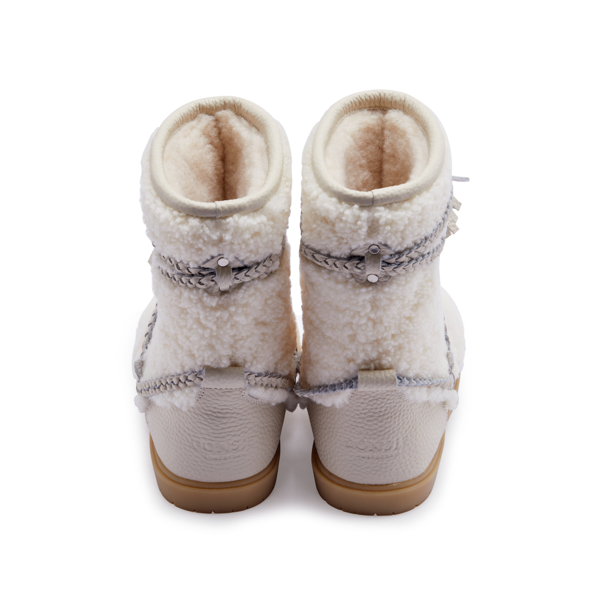 Myril Boots | Off White Curly Sheep Wool