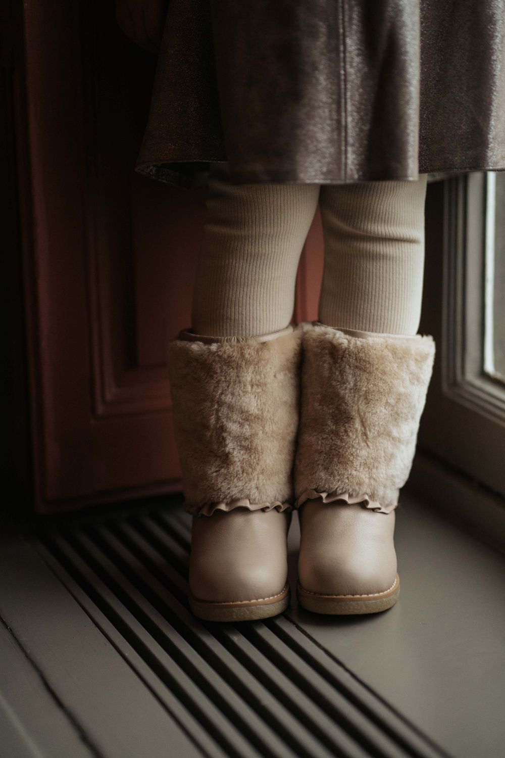 Rosalen Boots | Light Beige Sheep Wool