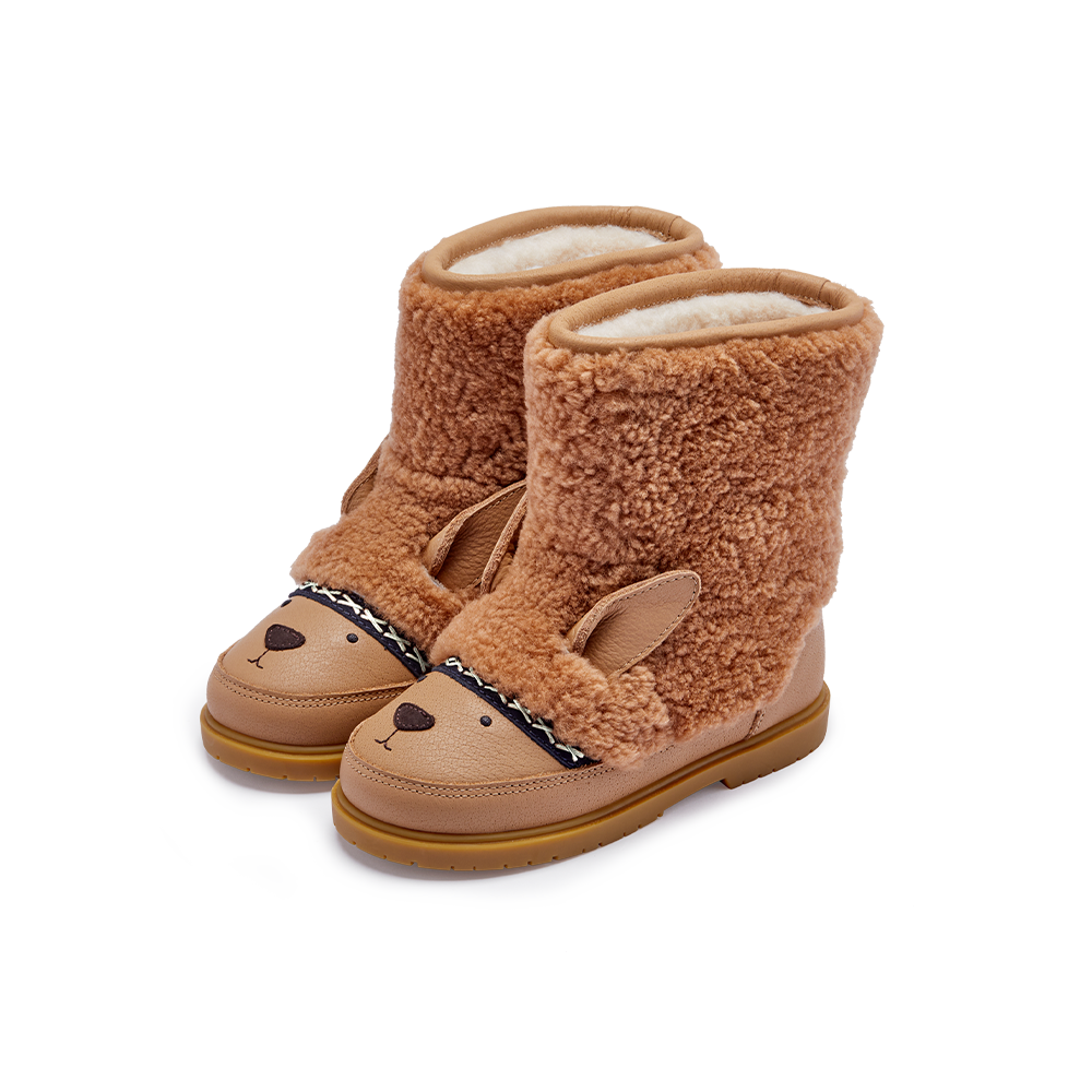 Wadou Boots | Alpaca | Beige Curly Sheep Wool