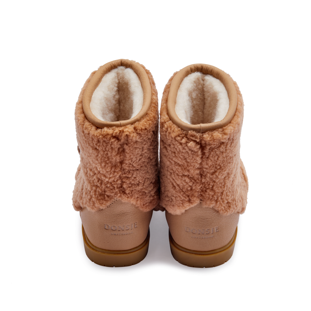 Wadou Boots | Alpaca | Beige Curly Sheep Wool