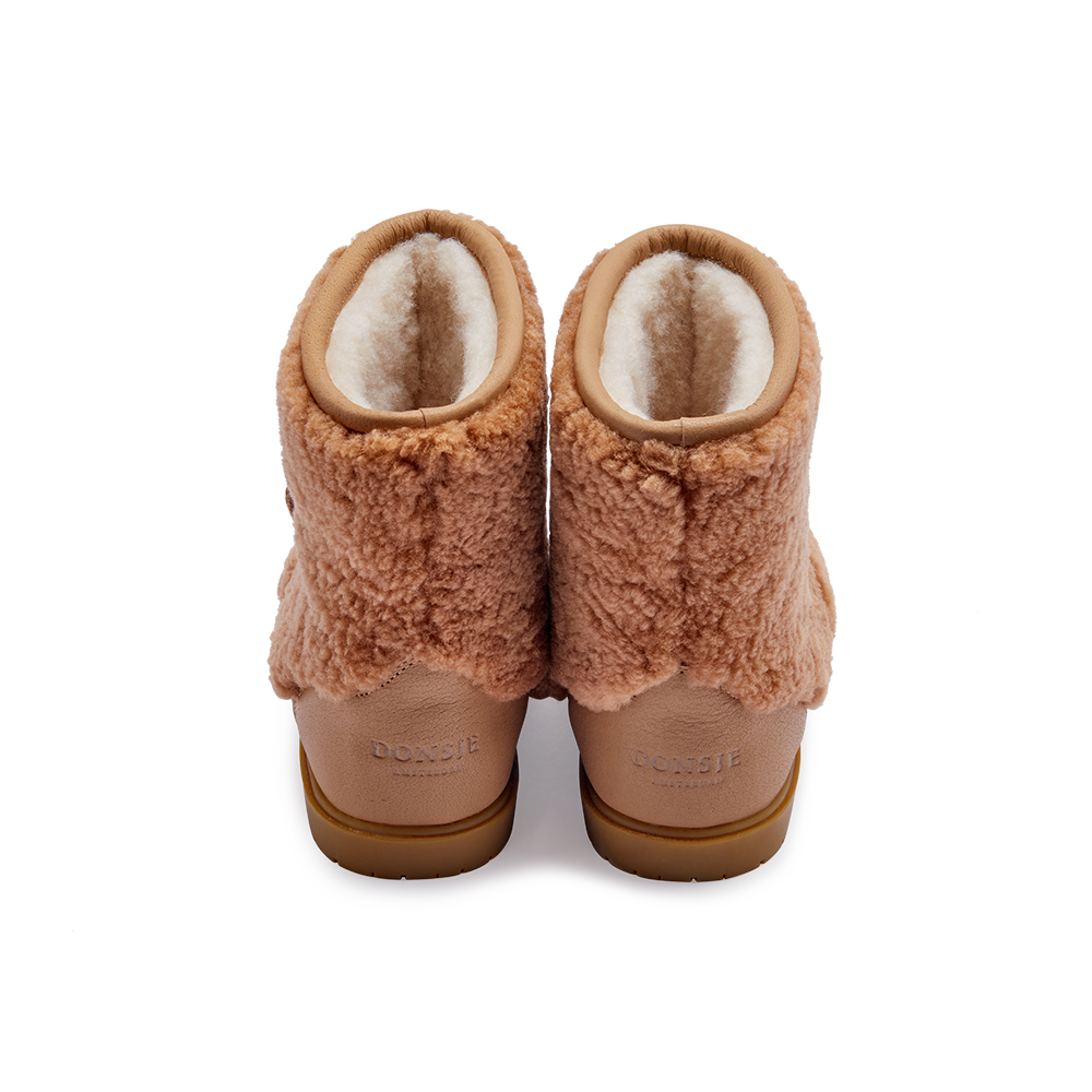 Wadou Boots | Alpaca | Beige Curly Sheep Wool