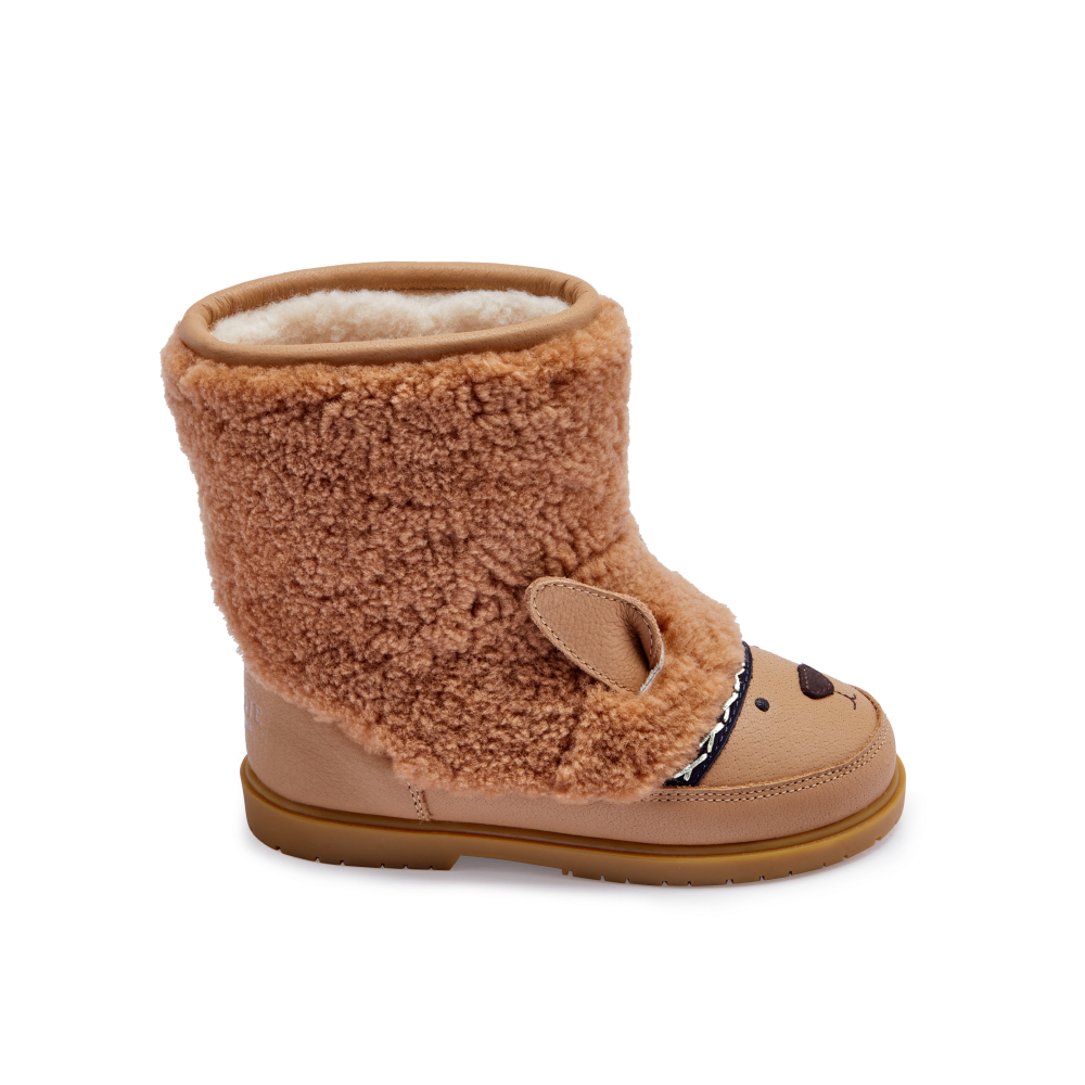 Wadou Boots | Alpaca | Beige Curly Sheep Wool