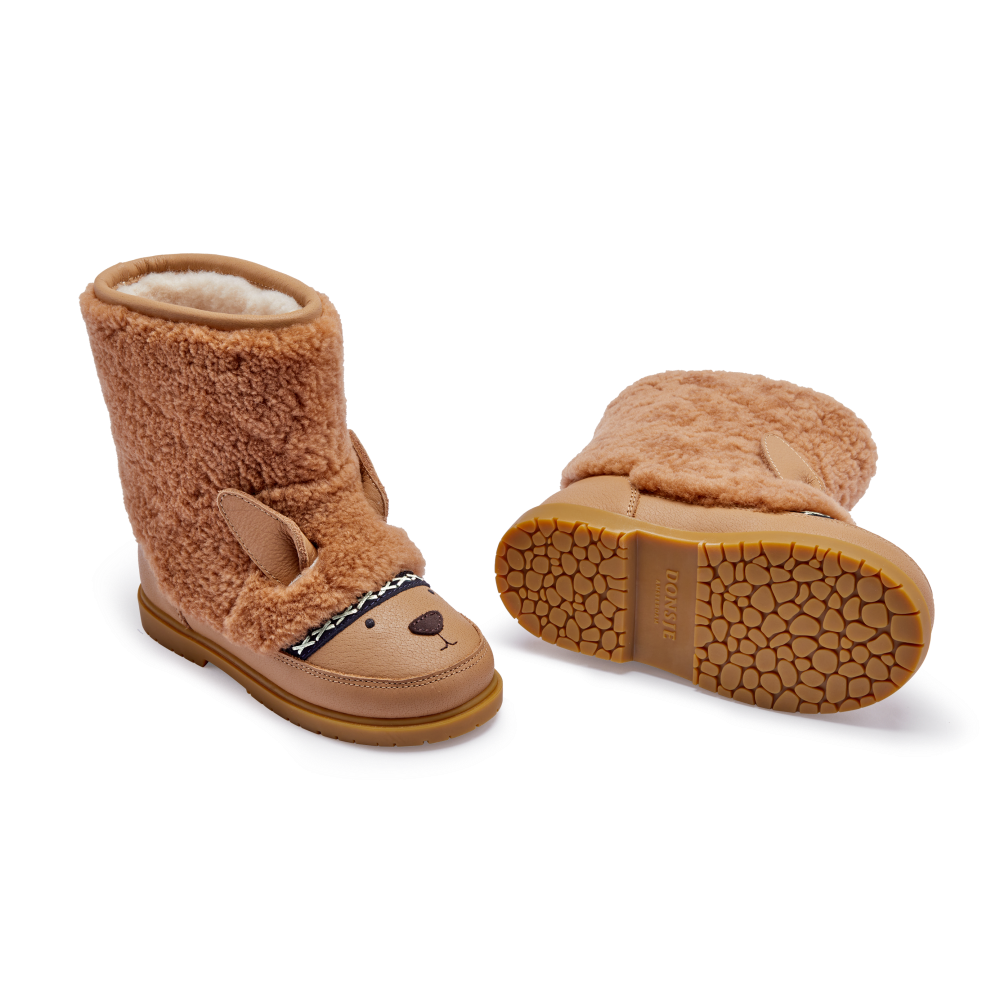 Wadou Boots | Alpaca | Beige Curly Sheep Wool