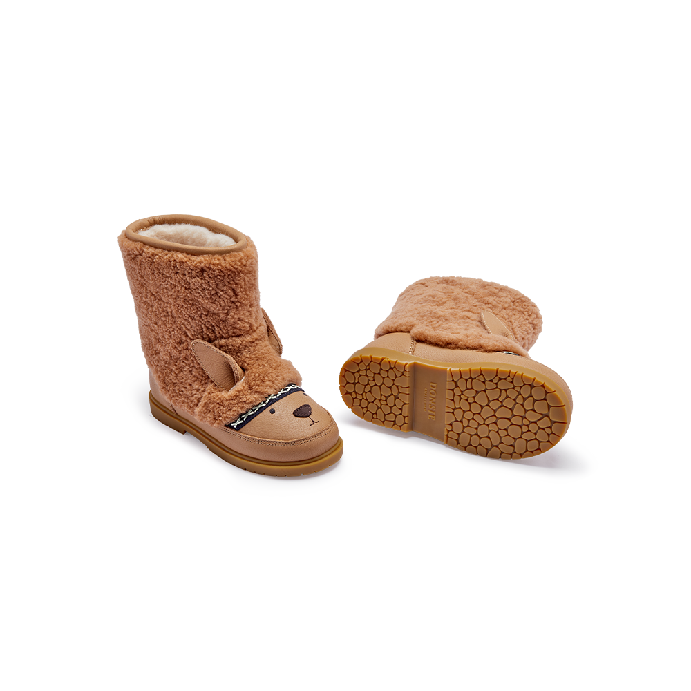 Wadou Boots | Alpaca | Beige Curly Sheep Wool