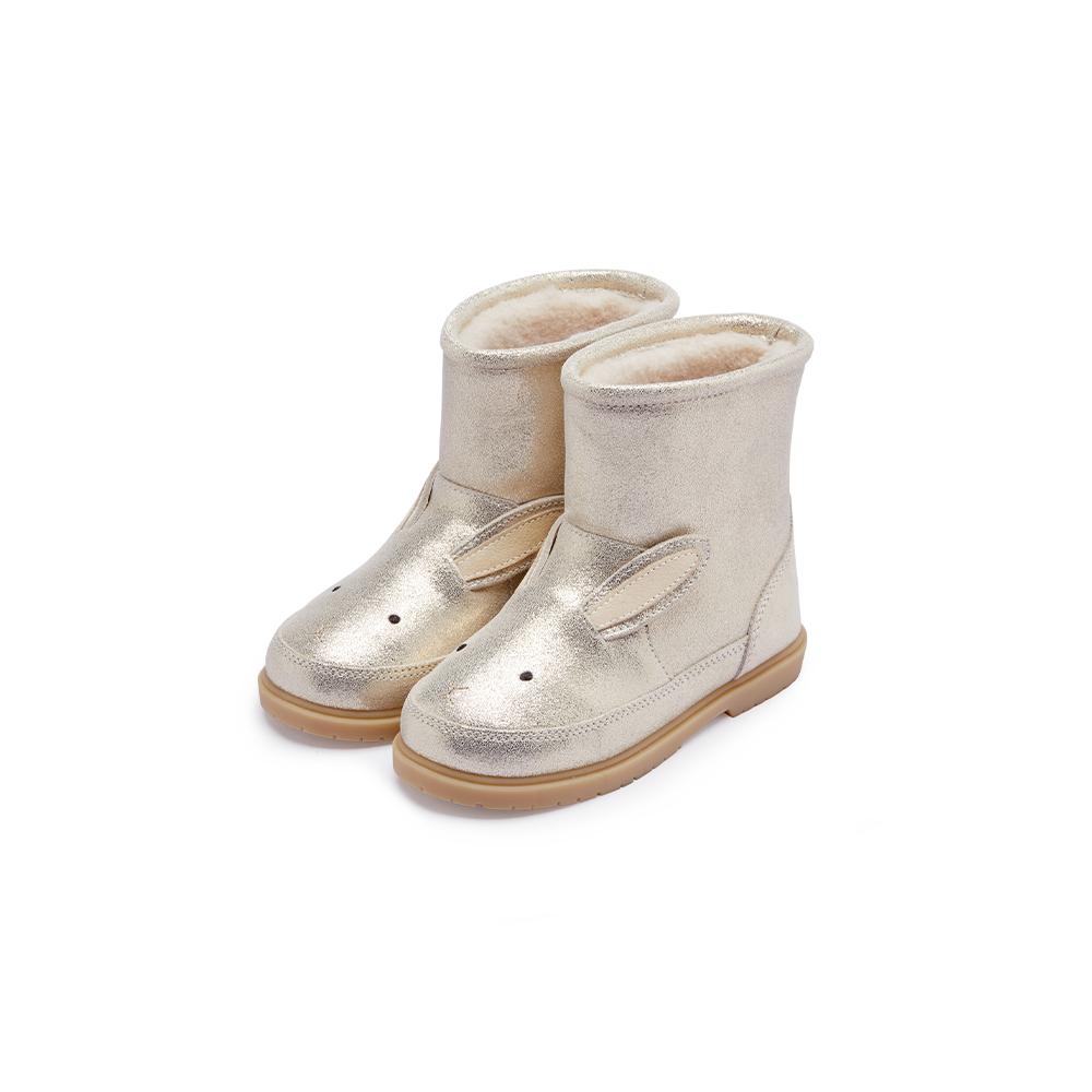 Xelly Boots | Bunny | Silver Metallic Leather