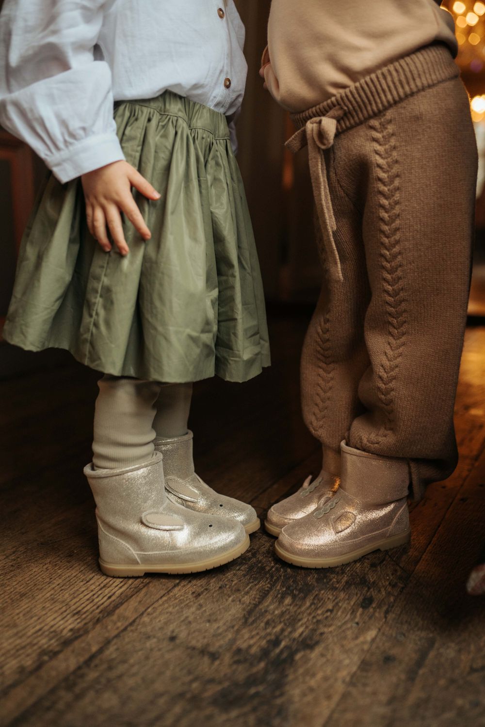 Xelly Boots | Bunny | Silver Metallic Leather