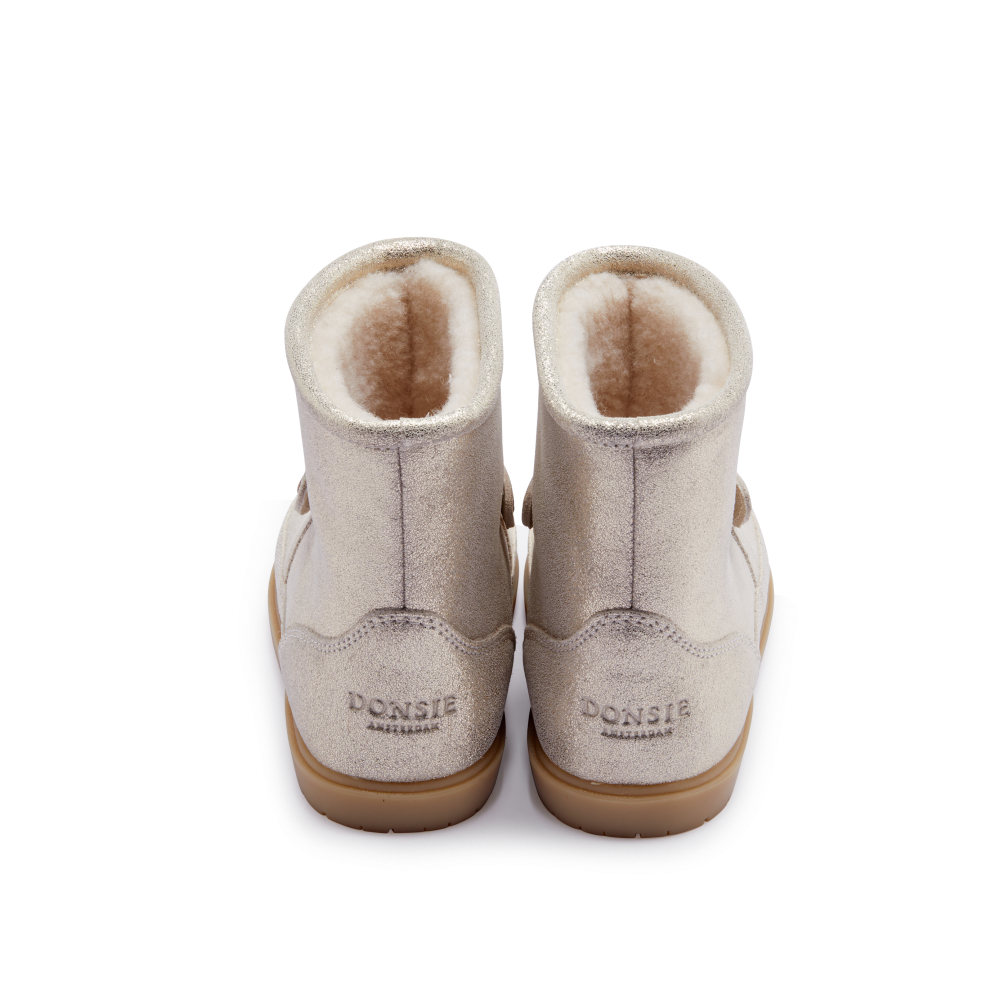 Xelly Boots | Bunny | Silver Metallic Leather