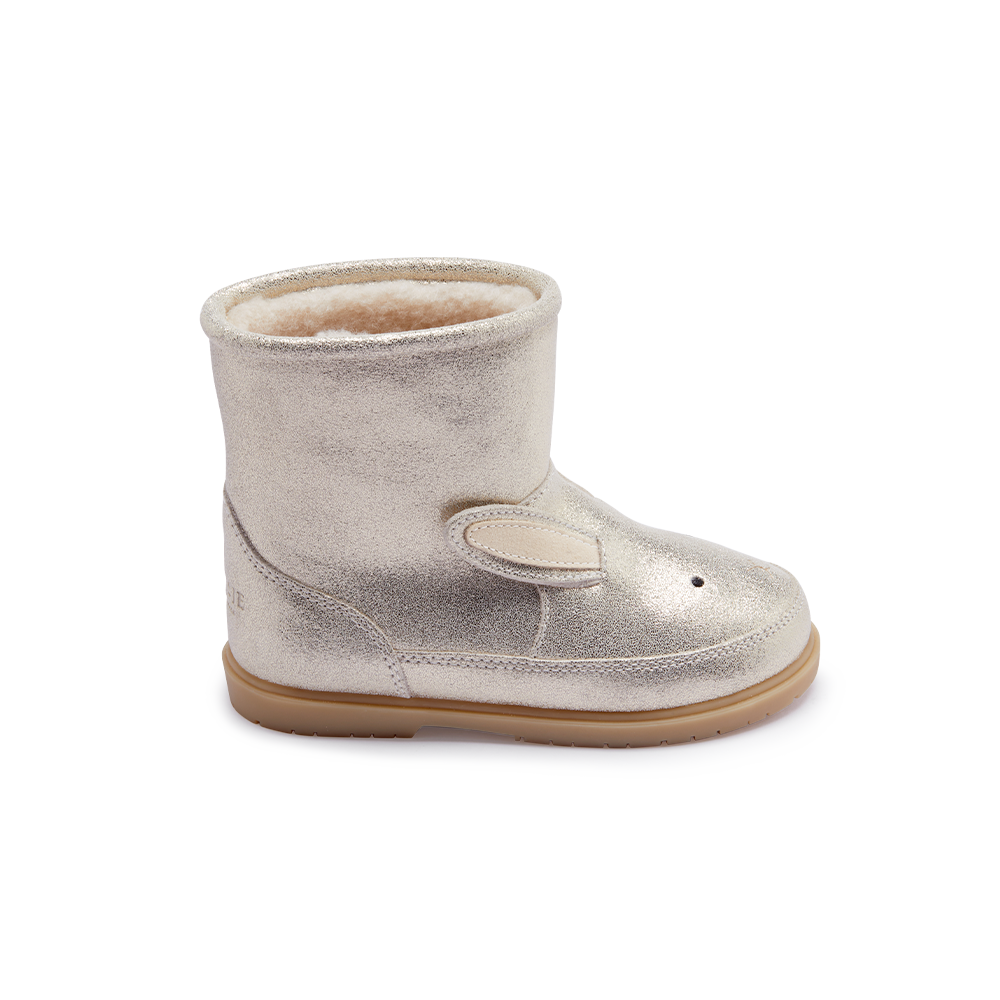 Xelly Boots | Bunny | Silver Metallic Leather